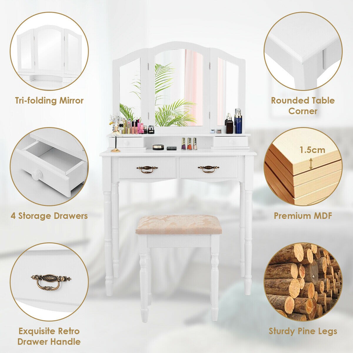 Slickblue D-CO-HW47956WH Bedroom-Vanities - View #3