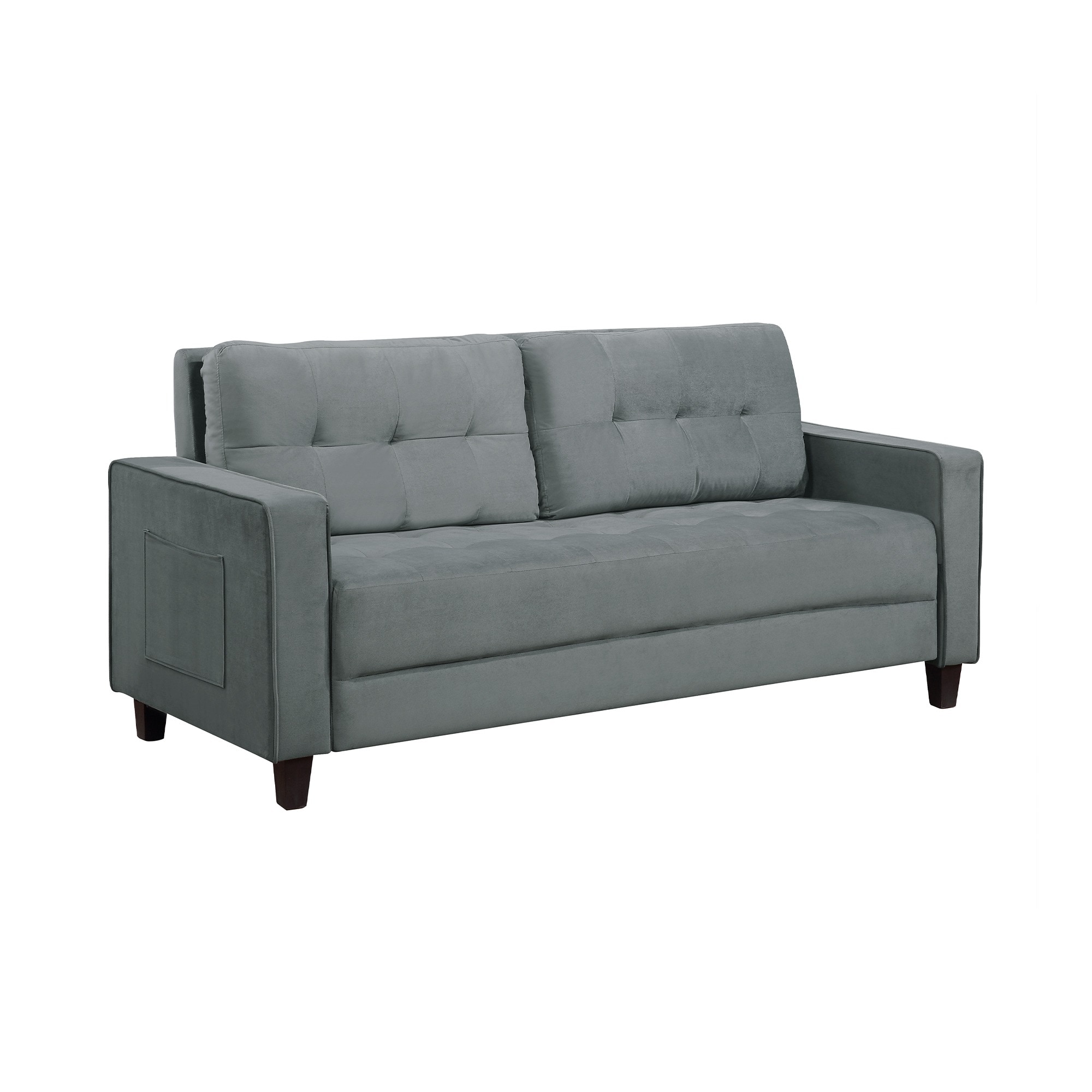 JASMODER WF199226AAE 28-in Modern Gray Polyester/Blend Sofa