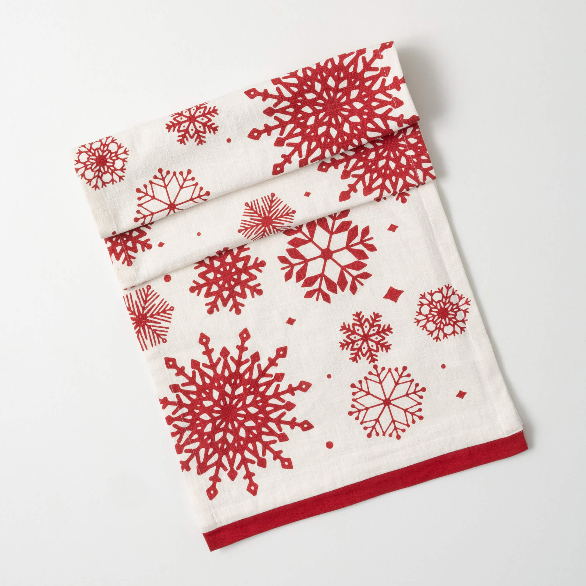 Sullivans RN161 Merry Holiday Red Cotton Rectangle Table Runner