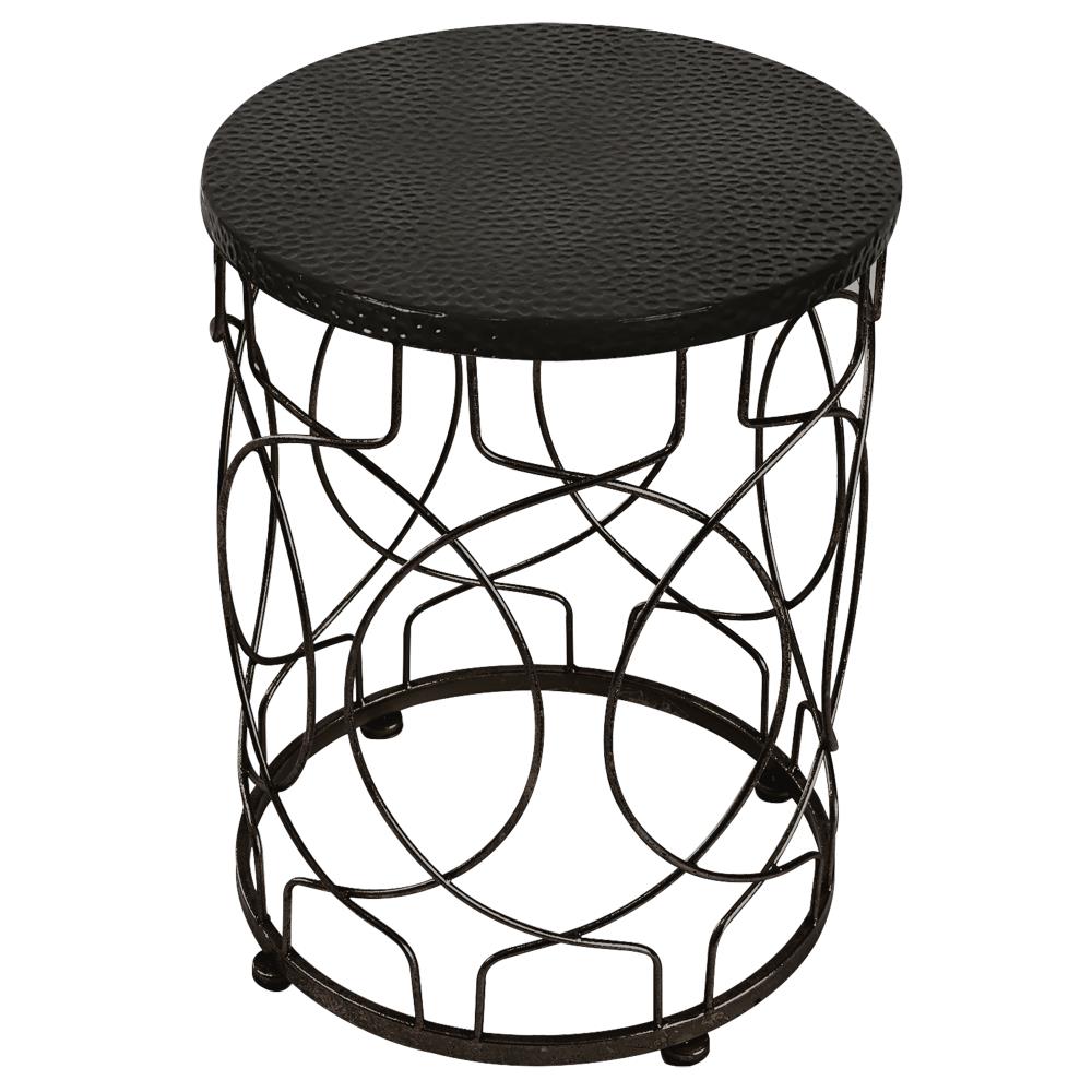FirsTime 70031  and Co 17-in W x 22-in H Bronze Metal Round Modern End Table Fully Assembled