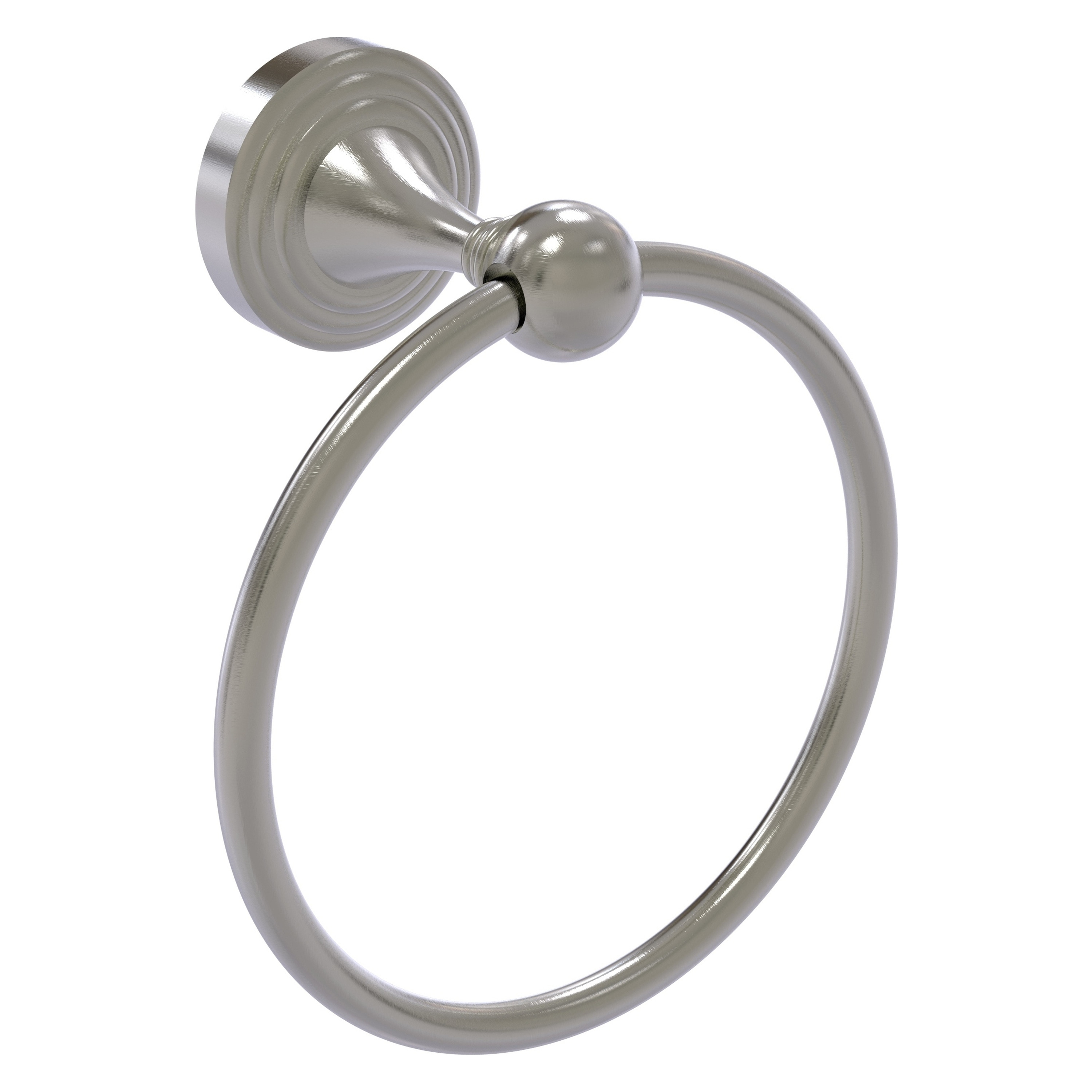Allied Brass SG-16-SN Sag Harbor Satin Nickel Wall mount Single Towel Ring