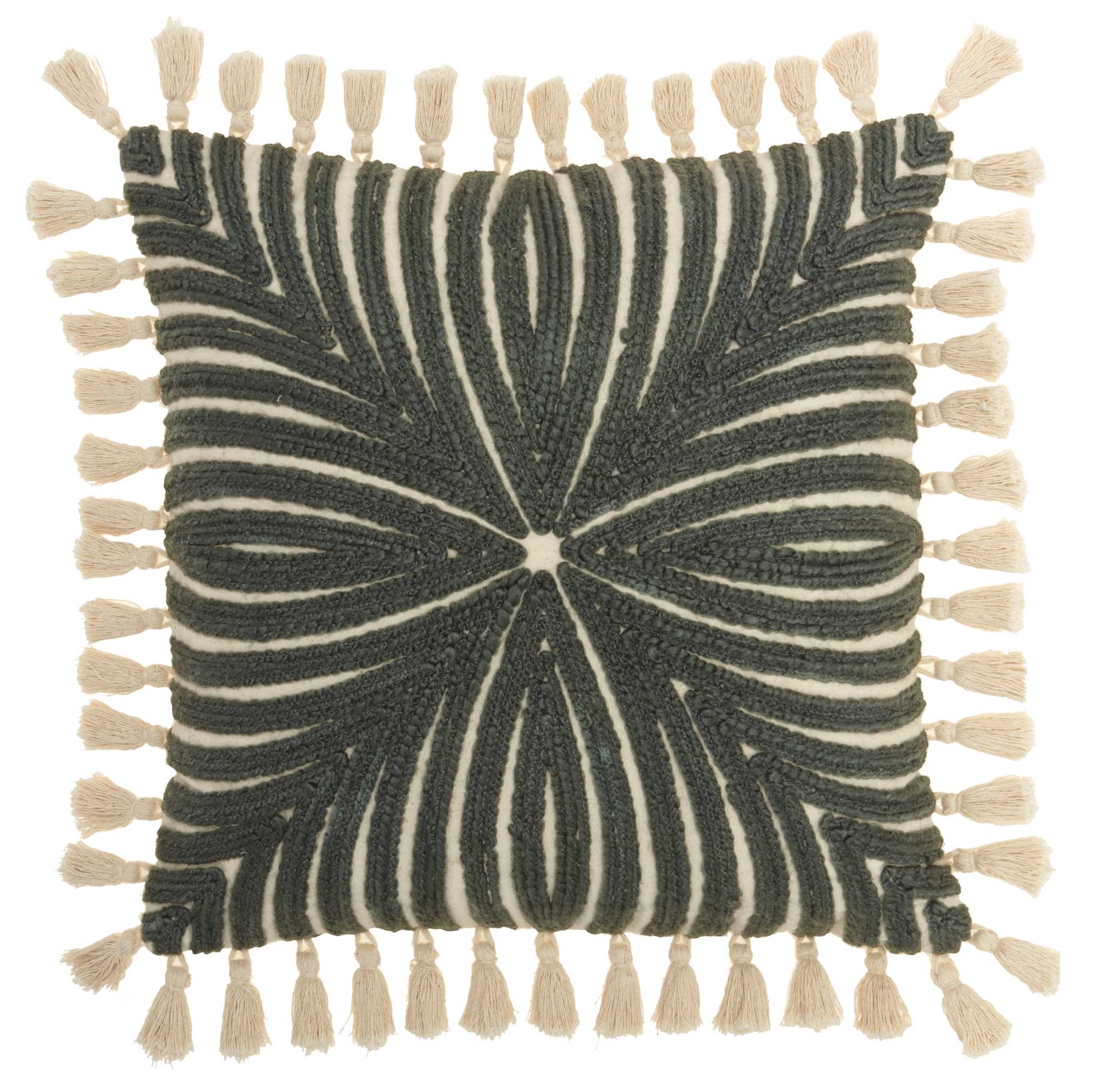 Mina Victory 798019073763 Lifestyles 18-in x 18-in Gray Square Indoor Decorative Pillow