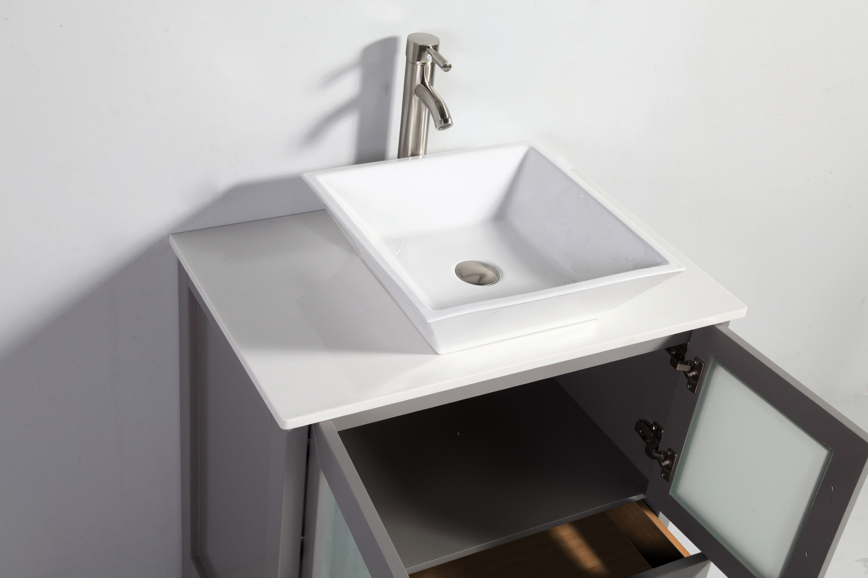Vanity Art Ravenna 72 In Grey Double Sink Bathroom Vanity With White Engineered Marble Top 
