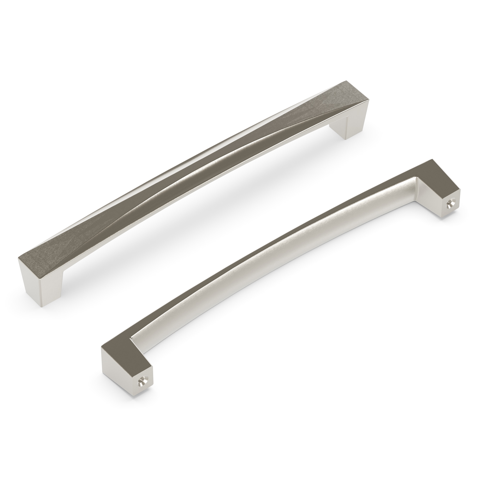 Hickory Hardware H076132-SN-10B Crest 6-5/16-in , 160mm Center to Center Satin Nickel Rectangular Handle Drawer Pulls 10 -Pack