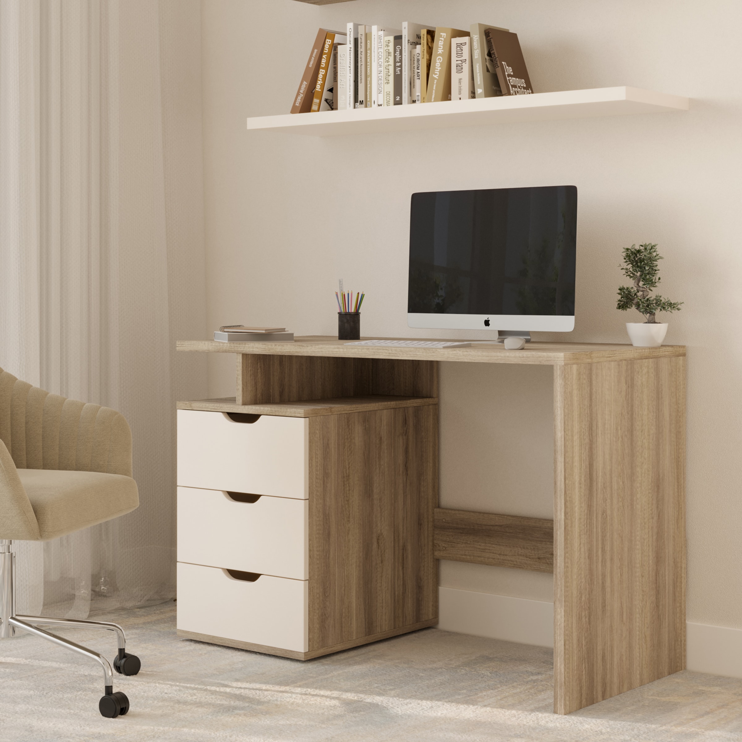 Lavish Home 80-DESK-WD-DL desks - View #4