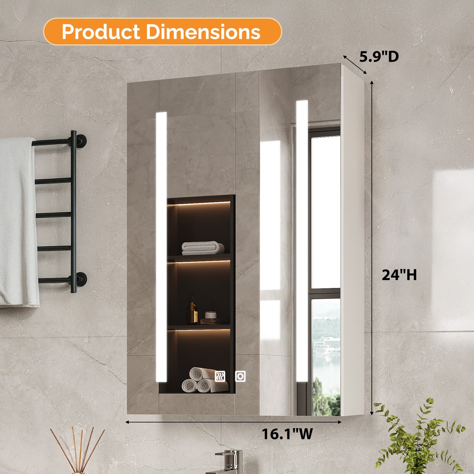 VINGLI MC7544 Bathroom-Medicine-Cabinets - View #3