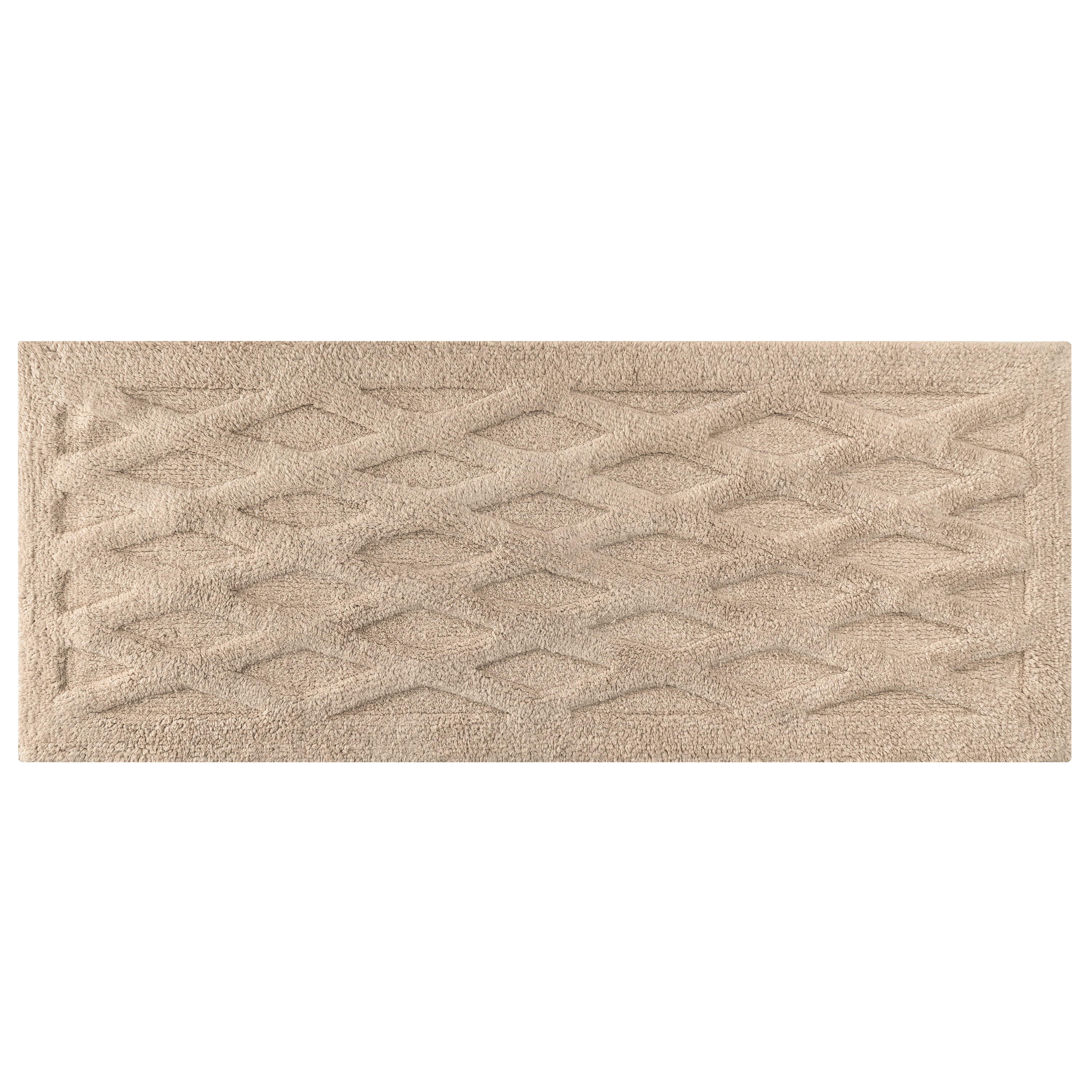 MH LONDON MH-BR-1075 Windsor 60-Inches x 24-Inches Beige Cotton Bath rug