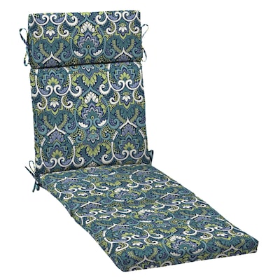 Arden Selections Sapphire Aurora Blue Damask Patio Chaise Lounge Chair Cushion In The Furniture Cushions Department At Com - Allen And Roth Blue Damask Patio Cushions