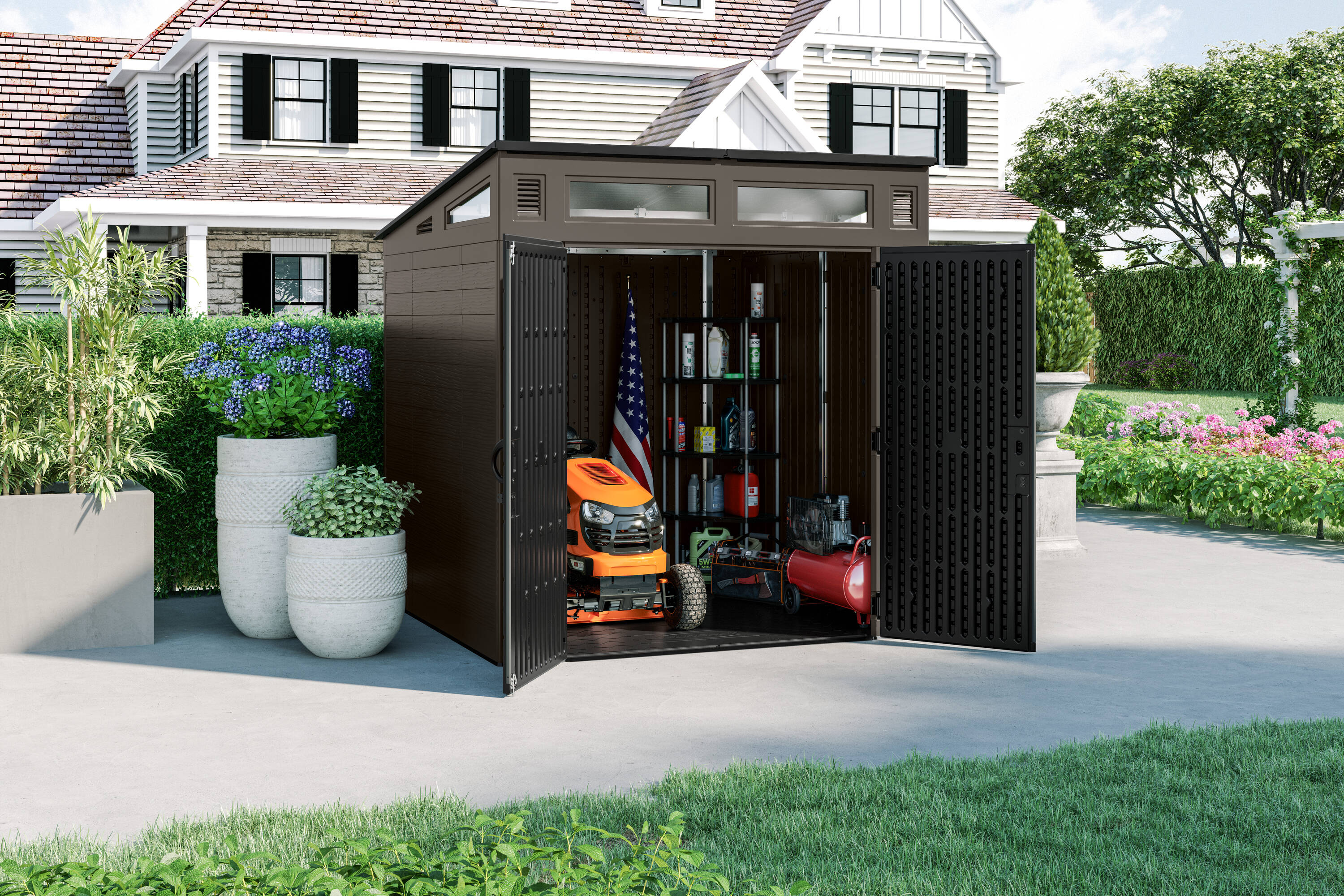 Suncast BMS7782D Vinyl-Resin-Storage-Buildings - View #2