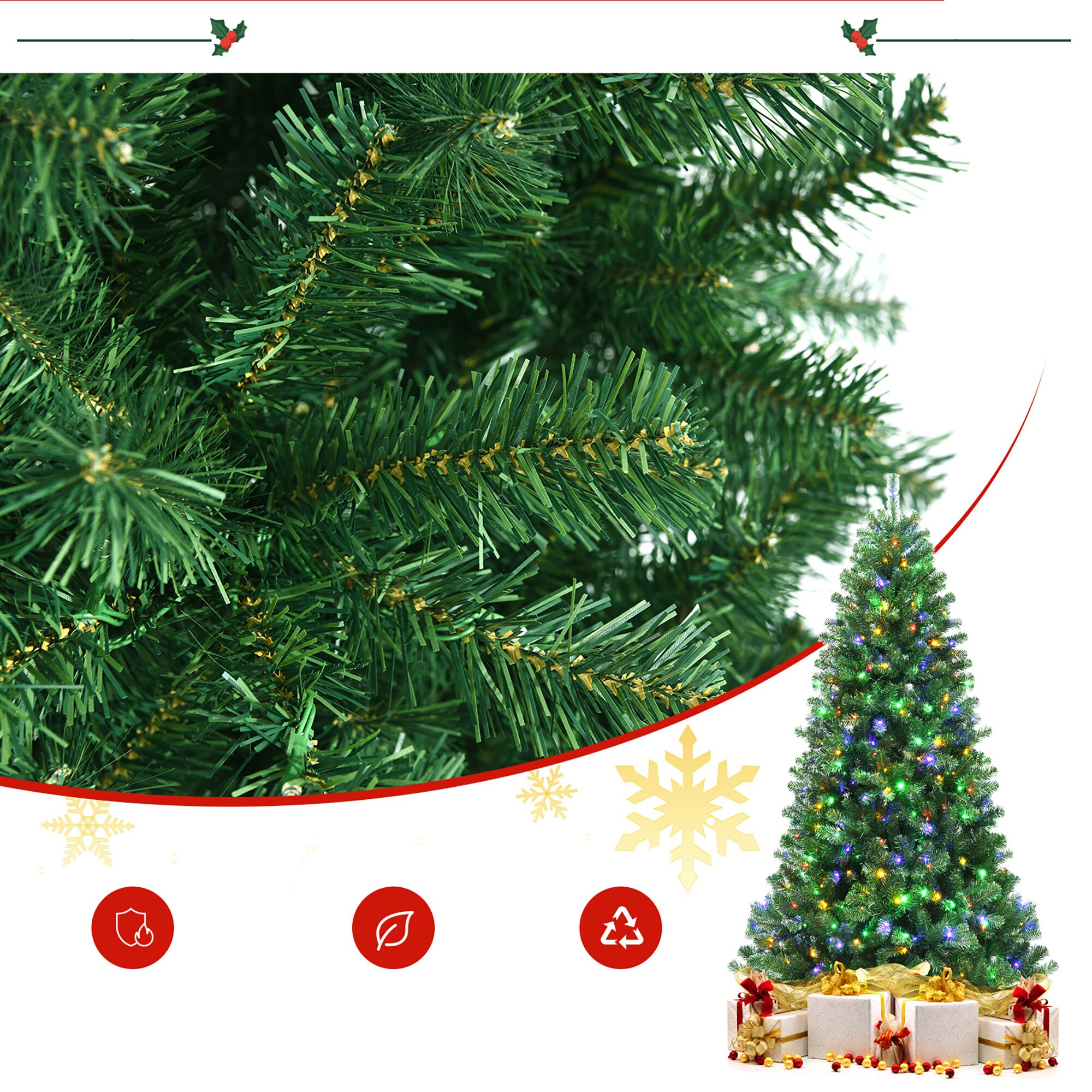 Costway CM23526US Artificial-Christmas-Trees - View #3