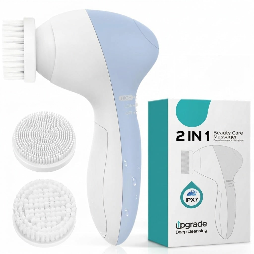 Misopily  Facial Cleansing Brush Electric Silicone Face Scrubber Deep Cleaning Exfoliating Massage Device Waterproof Spa Machine for All Skin