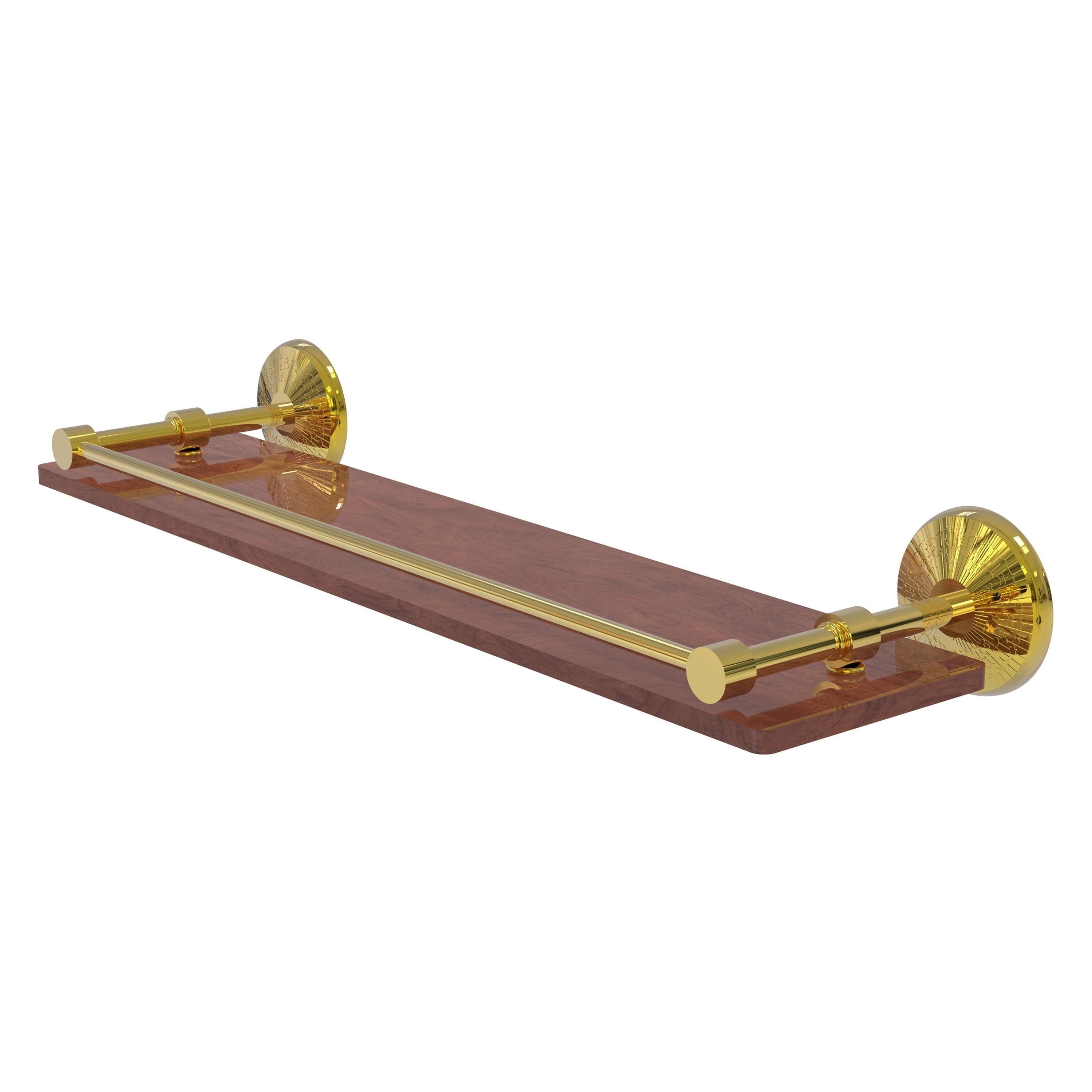 Allied Brass MC-1-22-GAL-IRW-PB Monte Carlo Polished Brass Wall mount Bathroom Shelf ( 22-in x 3-in x 5-in )