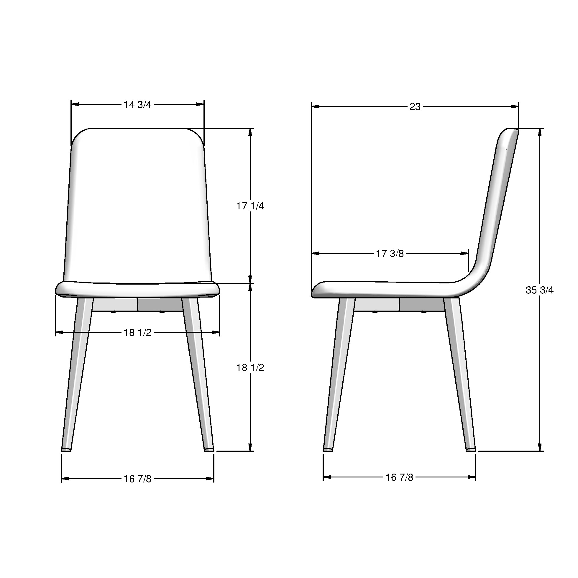 Amisco 34533-WE/1B25GTF4 Dining-Chairs - View #7