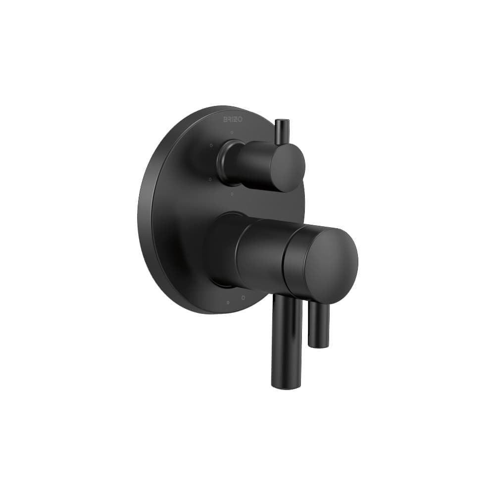 Brizo  T75675 Odin Thermostatic Valve Trim with Integrated Volume Control and 6 Function Diverter for Three Shower Applications  Less RoughIn