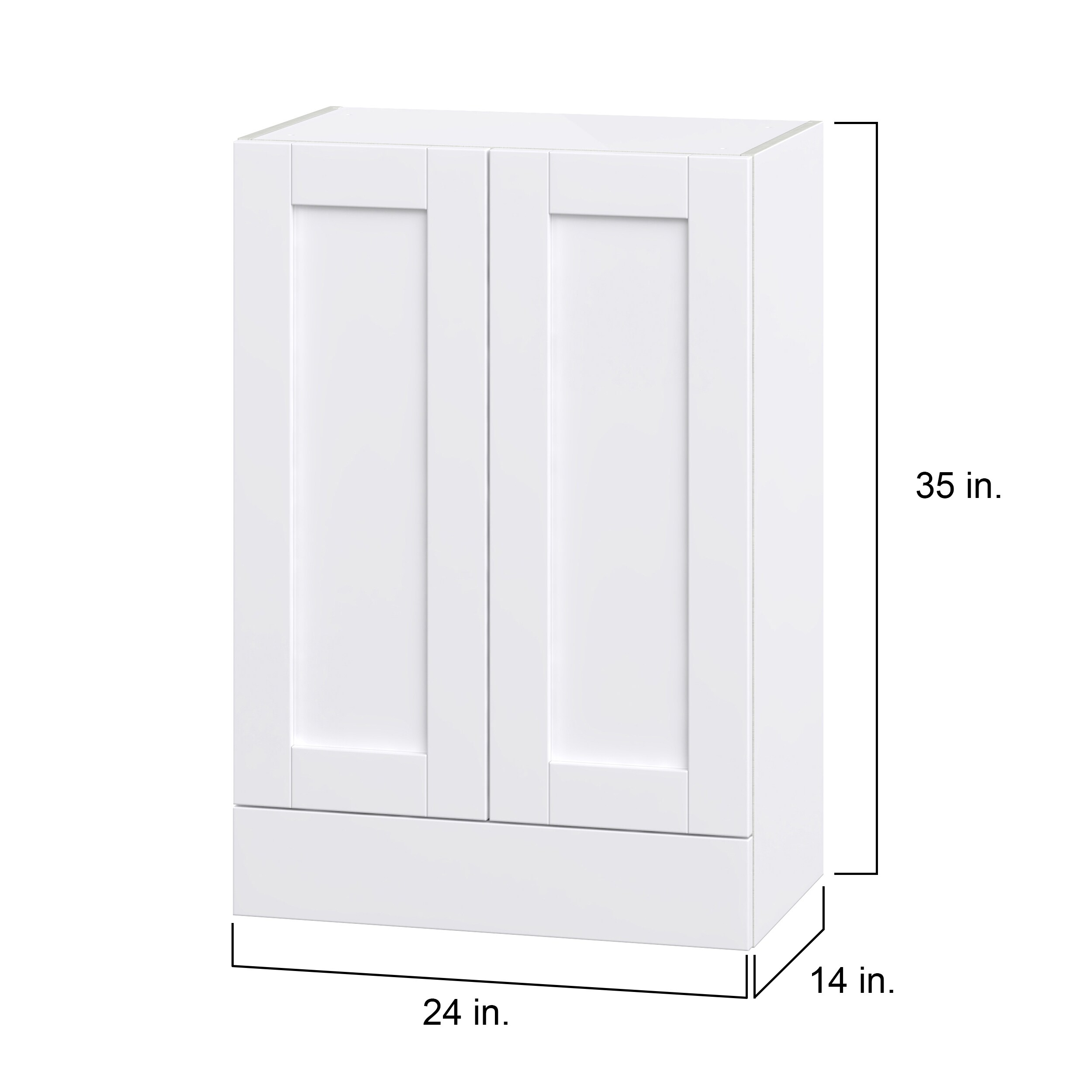Project Source Omaha Unfinished 30-in W x 30-in H x 12.5-in D Unfinished  Poplar Door Wall Ready To Assemble Cabinet (Recessed Panel Shaker Door  Style)