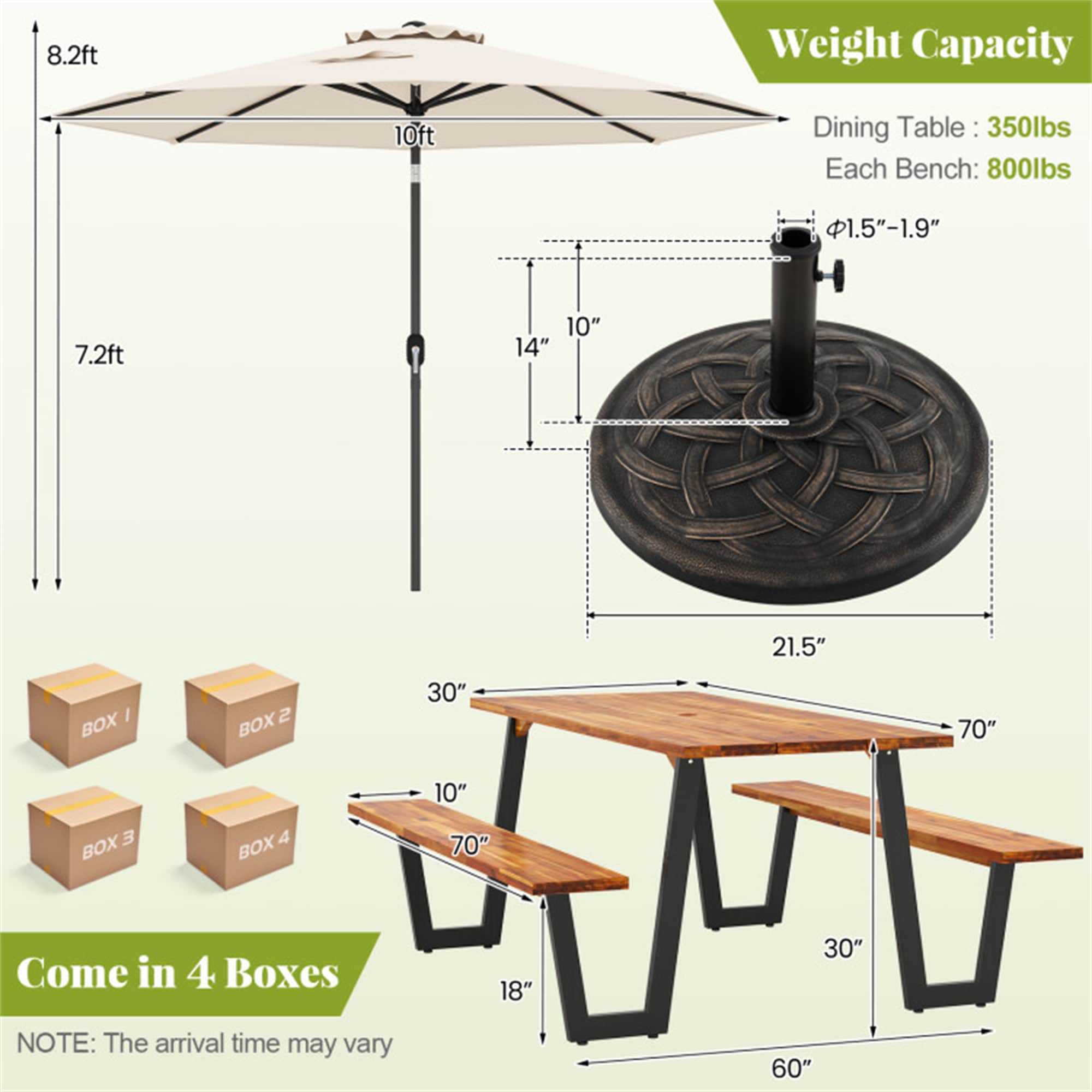 BABOOM BOM-1601-33-CO Picnic-Tables - View #3