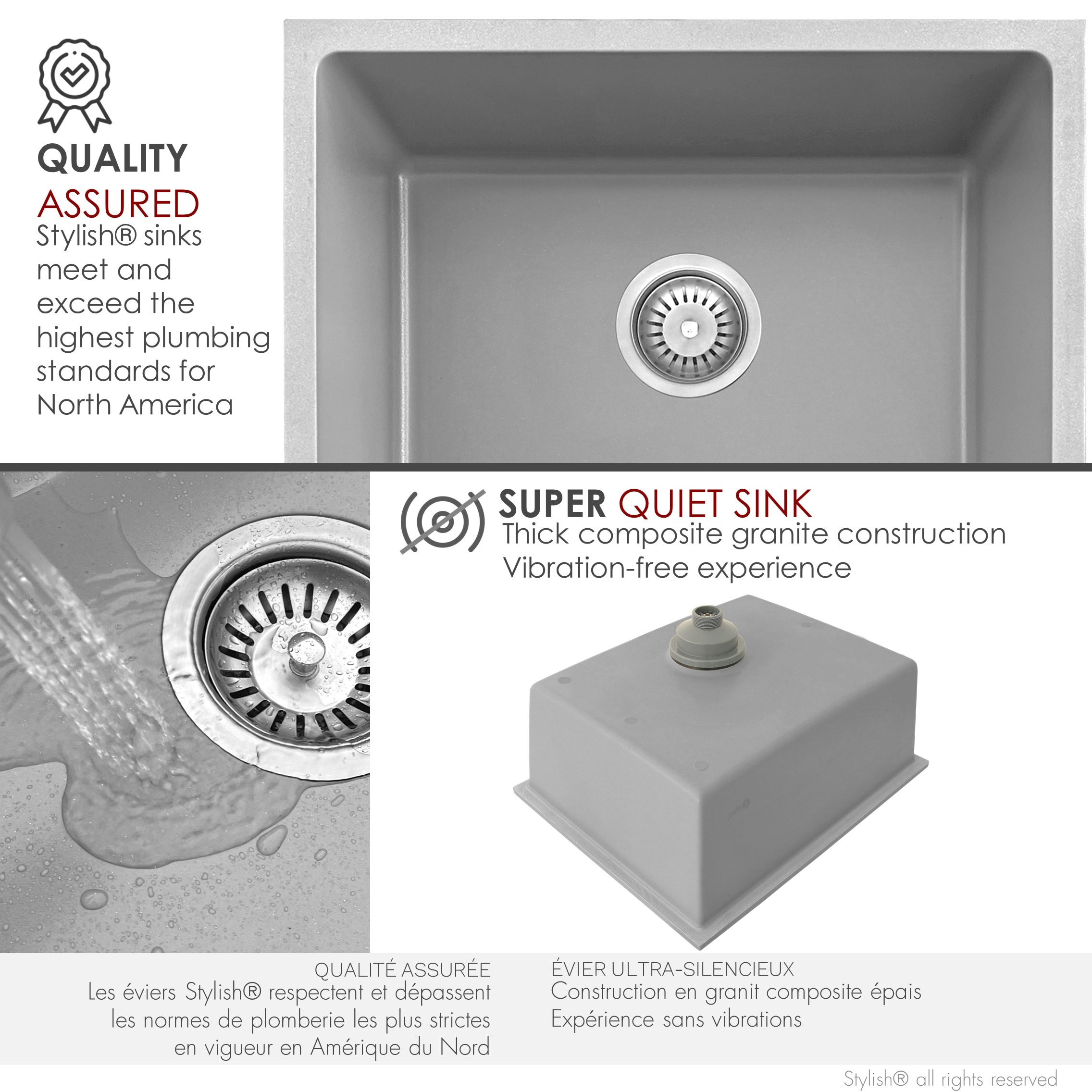 Stylish S-822L1 Kitchen-Sinks - View #7