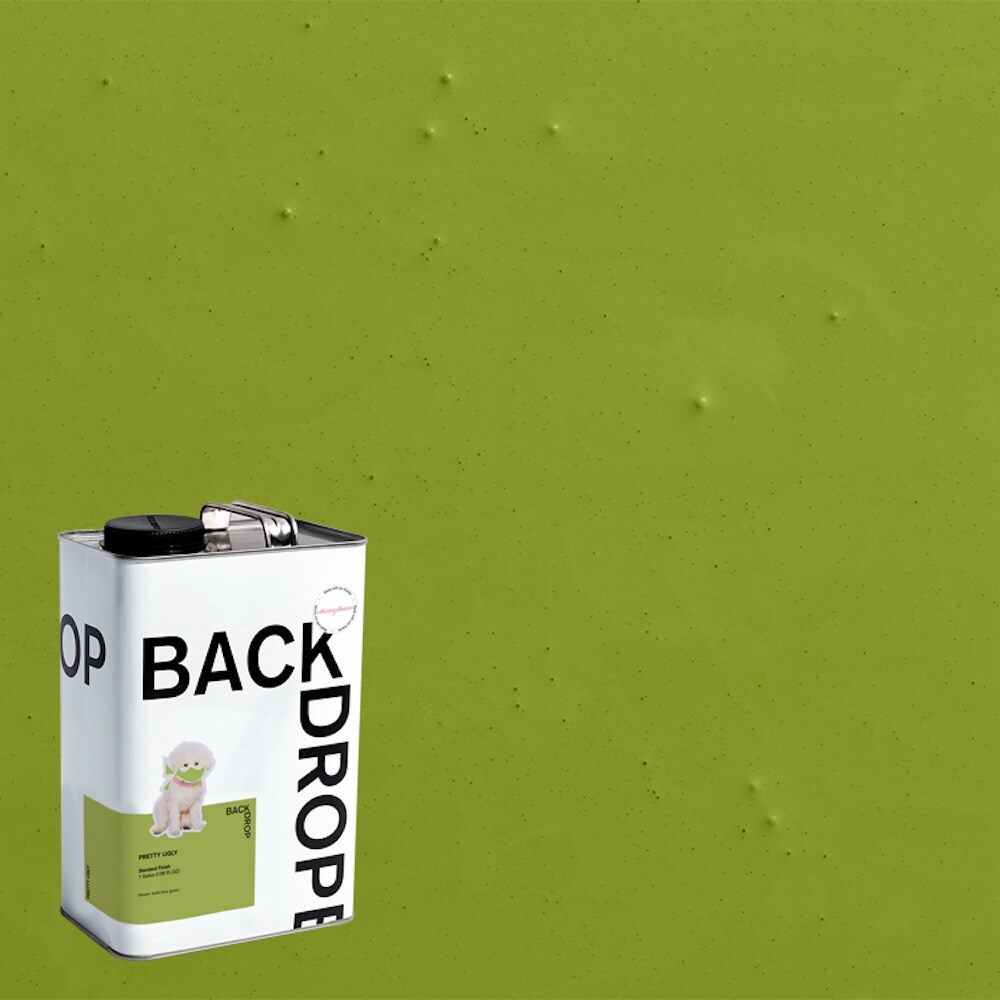 BACKDROP BD255307402 Semi-gloss PRETTY UGLY Vibrant, bold olive green Enamel ( Half-gallon )