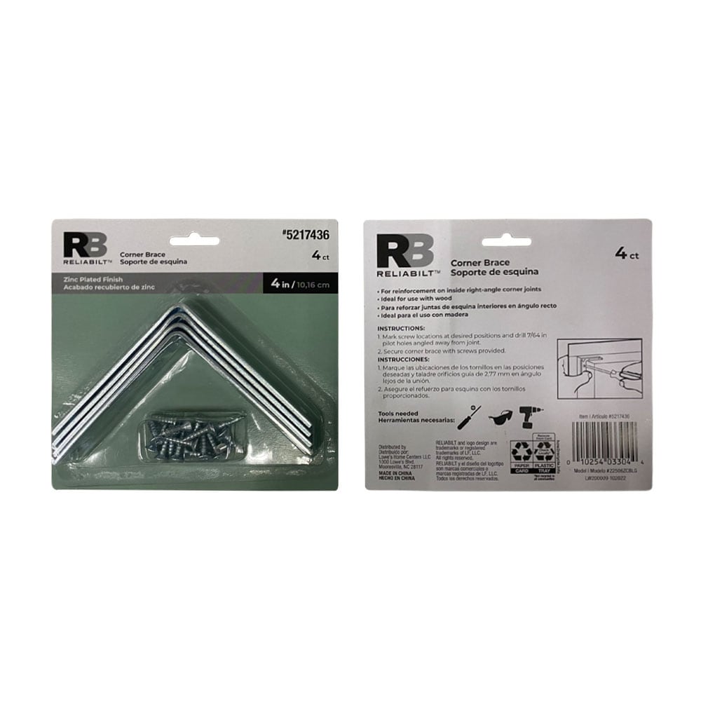 RELIABILT 22506ZCBLG Mending-Plates-Brackets-Braces - View #6