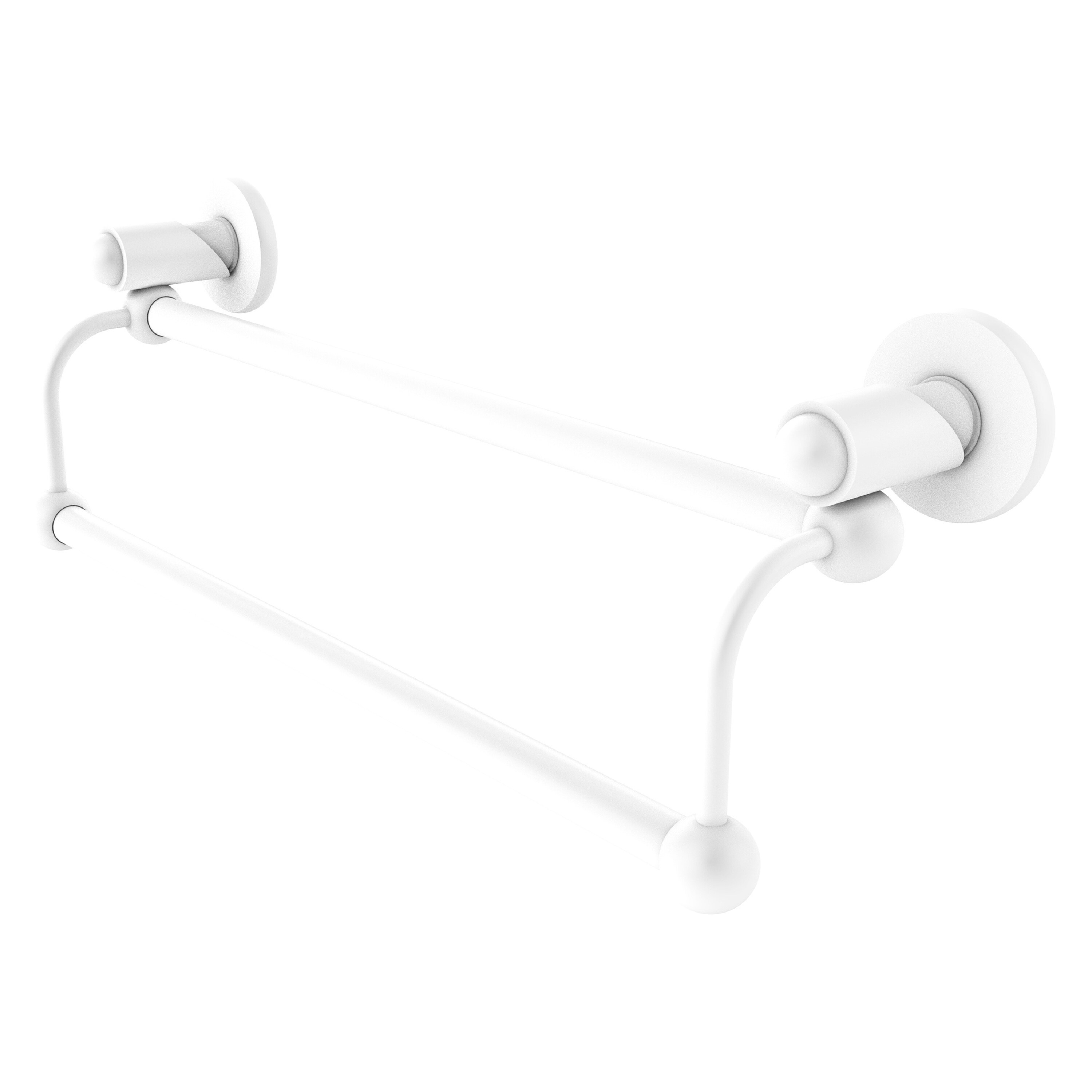 Allied Brass SH-72/24-WHM Soho 24-in double Matte White Wall mount Double Towel Bar