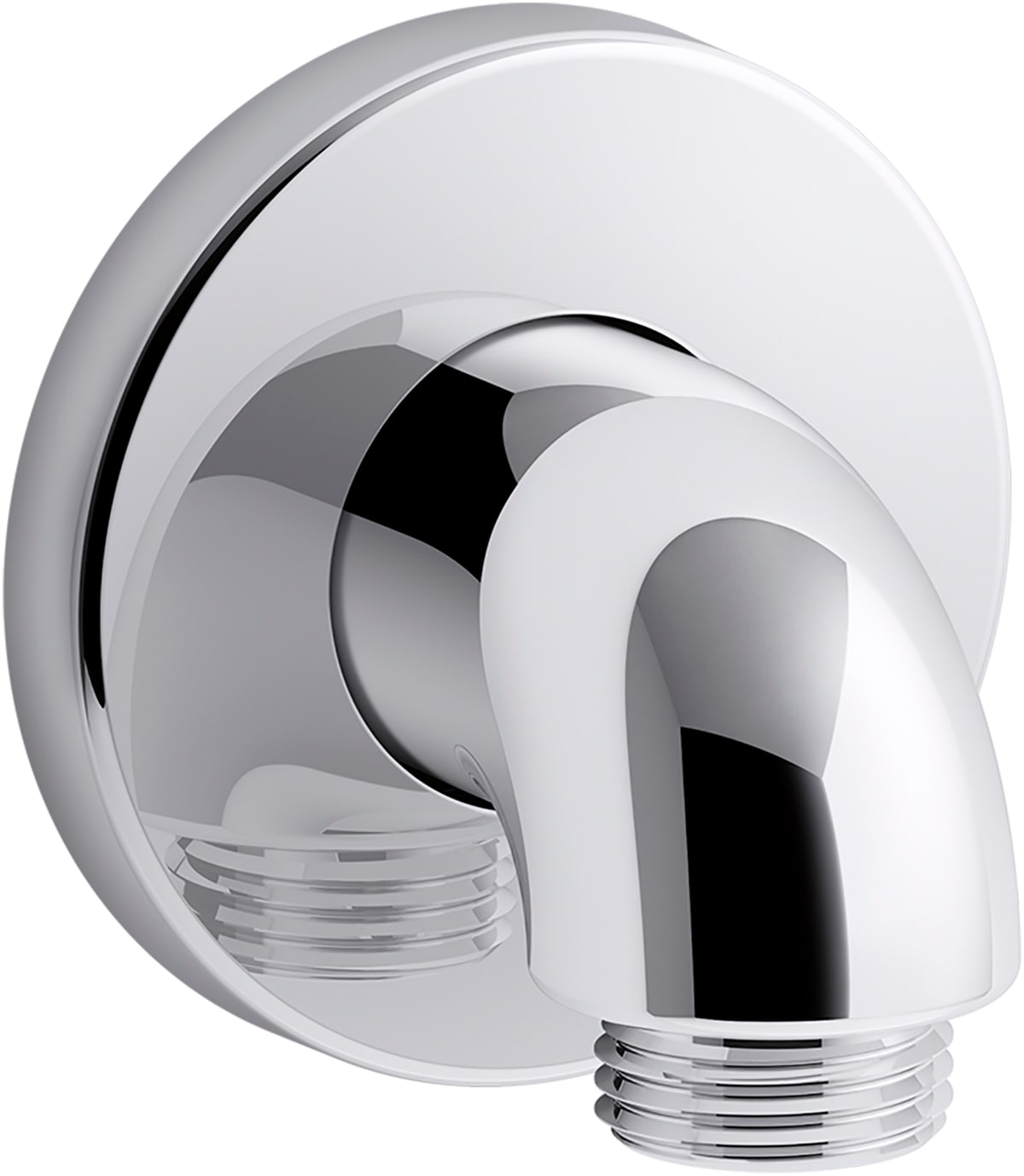 KOHLER K-22172-CP Purist Polished Chrome 2.5-in Universal Shower Faucet Elbow 0.5-in -ID