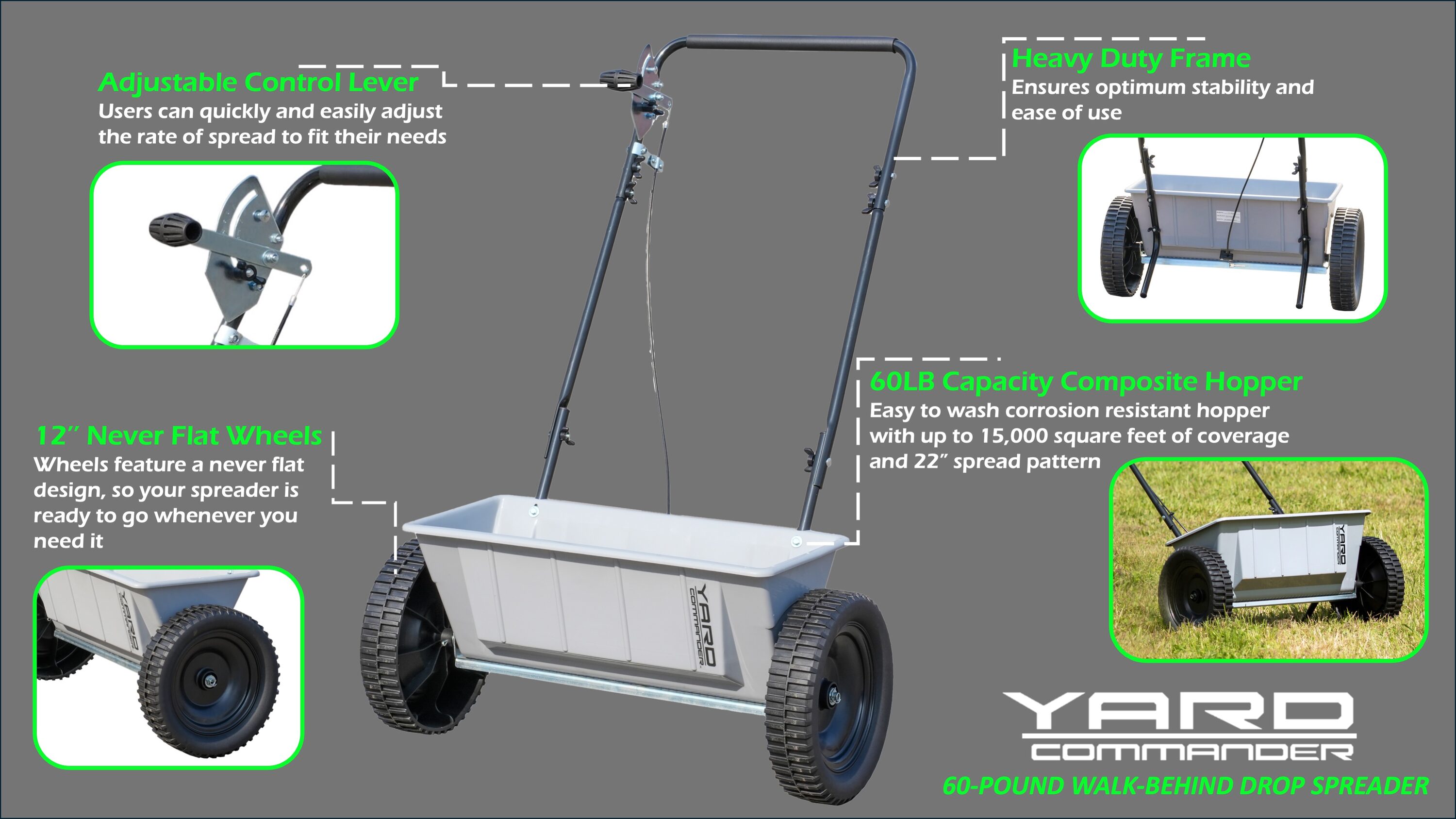 Yard Commander YTL-140-268 Push-Spreaders - View #2