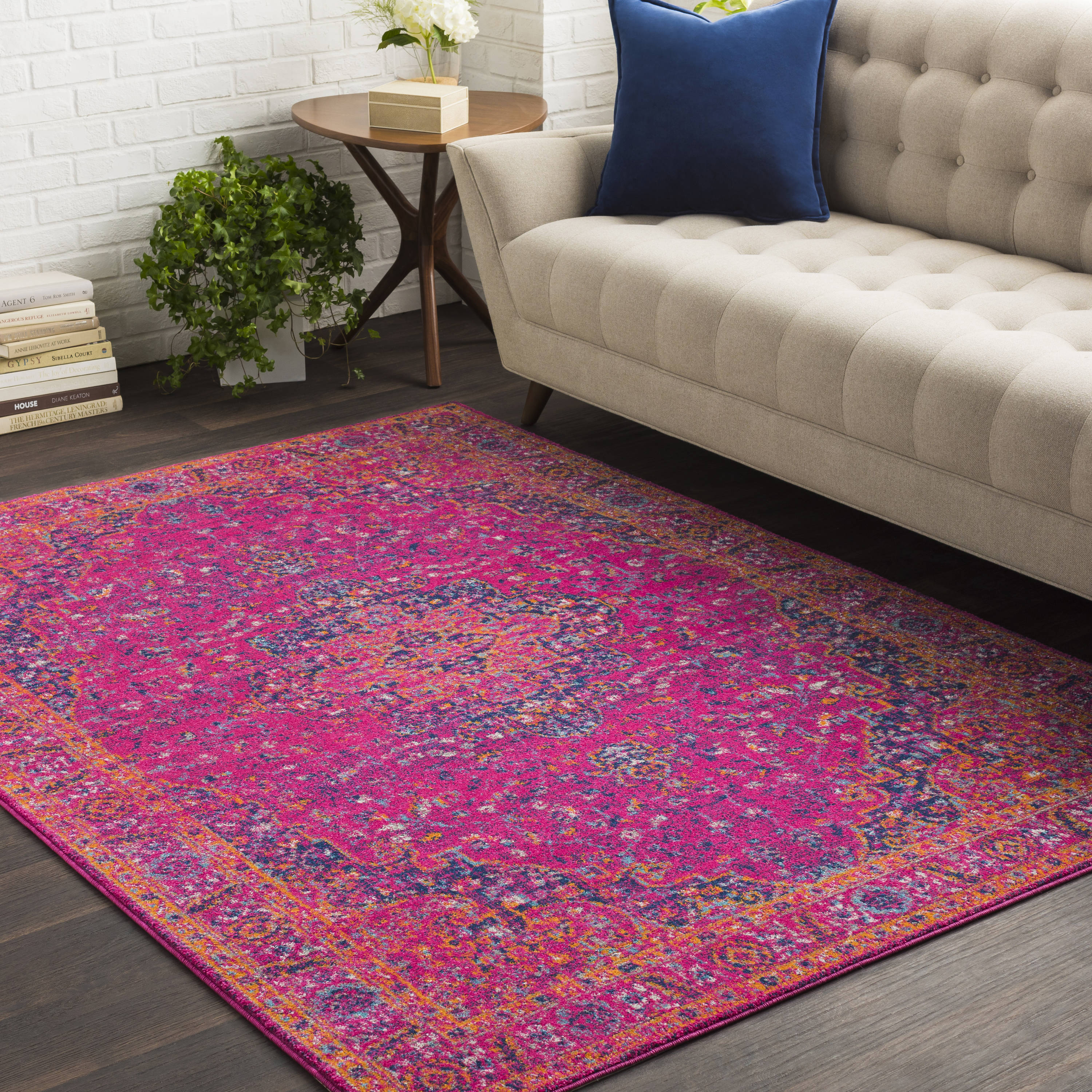 Surya HAP1008-710103 Harput 8 X 10 Garnet Indoor Medallion Oriental Area Rug
