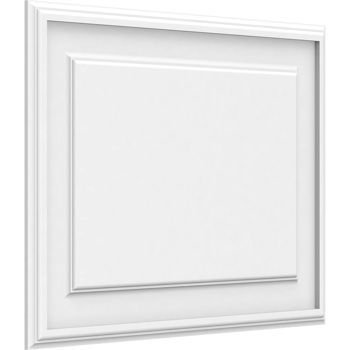 Ekena Millwork WALP24X18X062LEG 24-in x 18-in Smooth Paintable/Stainable White PVC Fretwork Wall Panel (