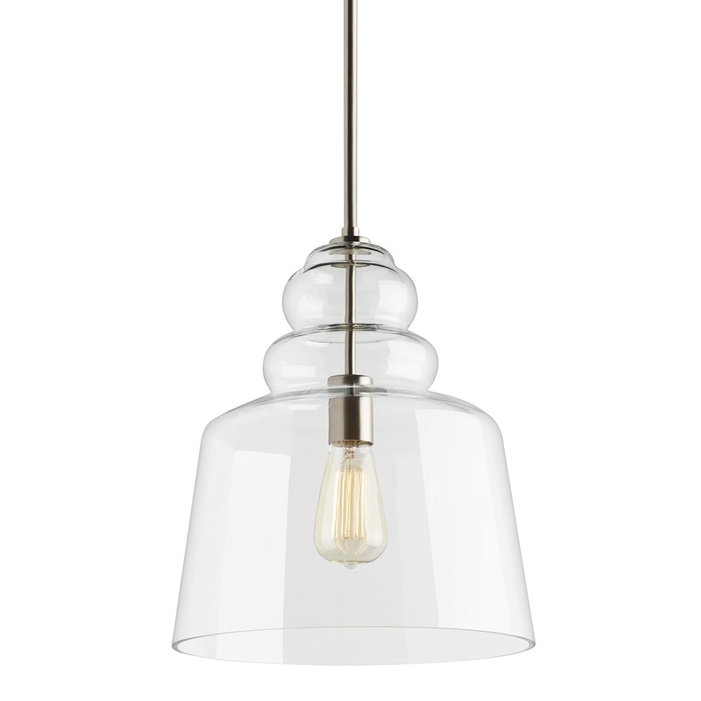Agatha Brushed Nickel Indoor/Outdoor Vintage Pendant Light