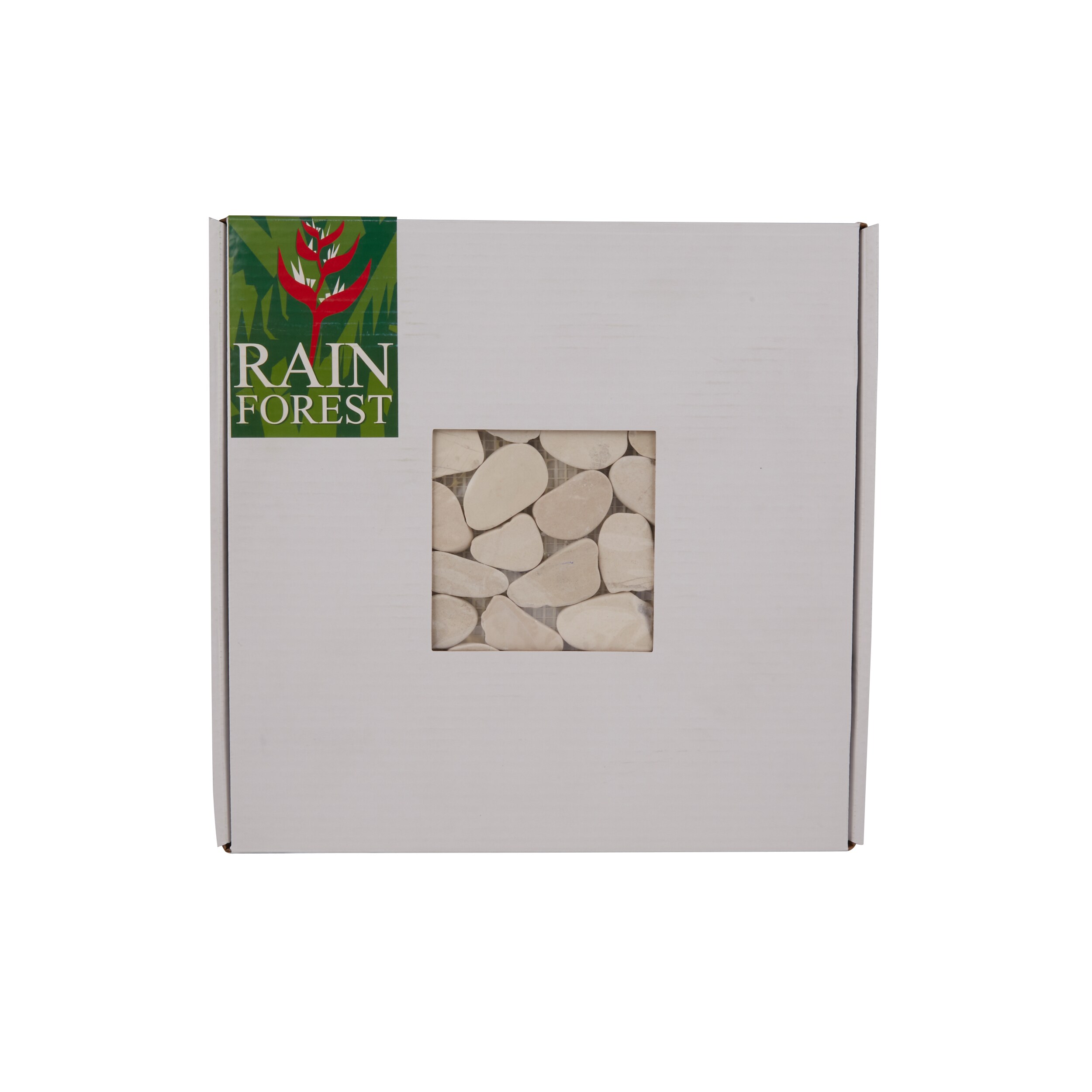 White Honed Natural Stone Pebble Mosaic Tile
