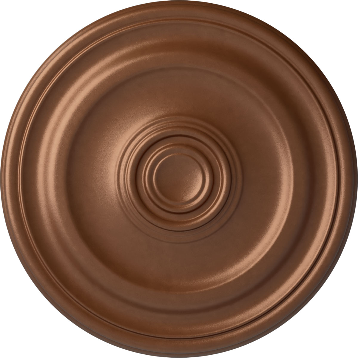 Ekena Millwork CM15DEPOS Devon 15.75-in W x 15.75-in L Painted Polished Copper Polyurethane Whole Ceiling Medallion