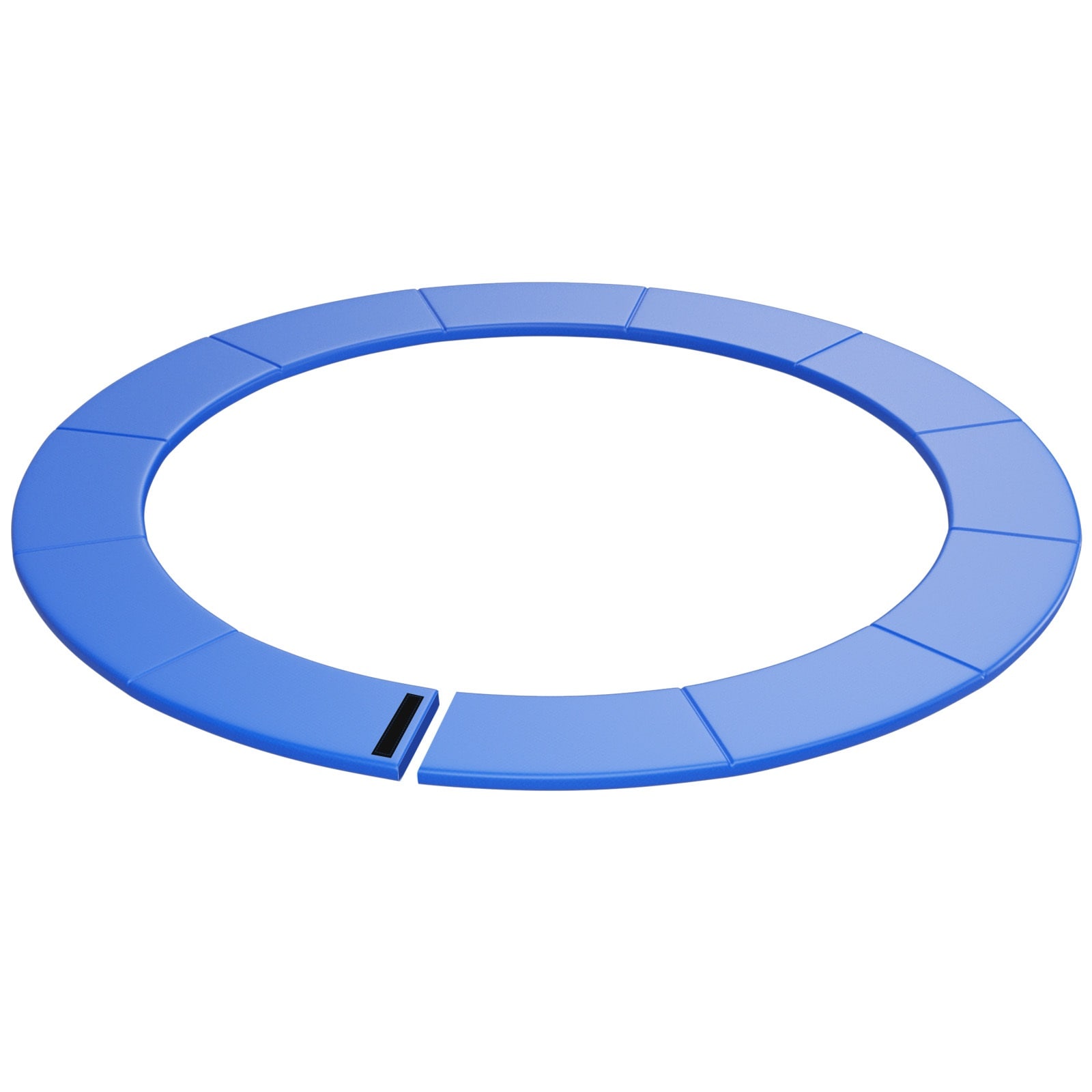 Slickblue - 10 Ft Blue Trampoline Safety Pad with Hook and Loop Straps for Backyard or Indoor Use