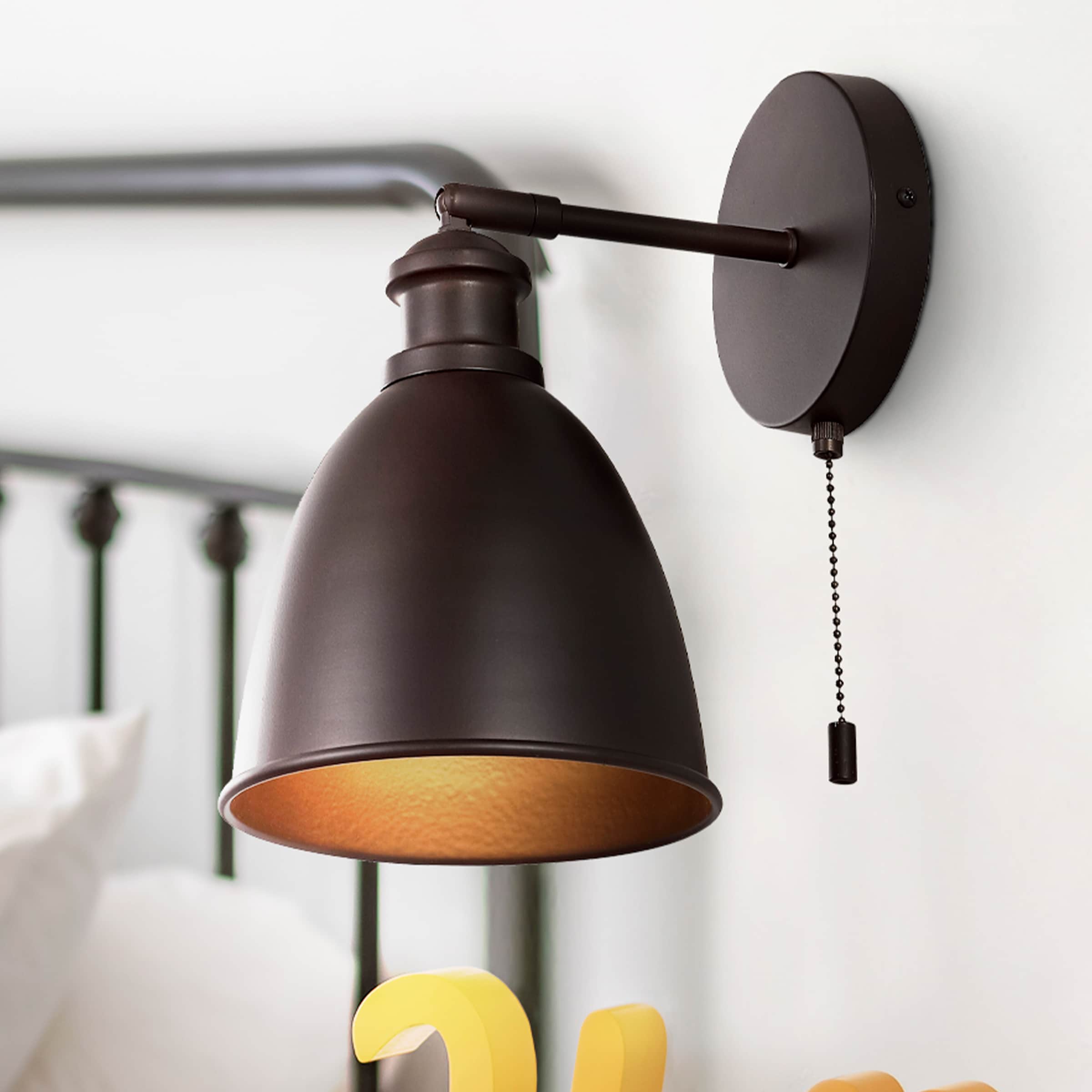JONATHAN  Y JYL9911B-SET2 Hudson Iron Rustic Bohemian 6.5-in W 1 -Light Oil-rubbed Black Farmhouse Wall Sconce