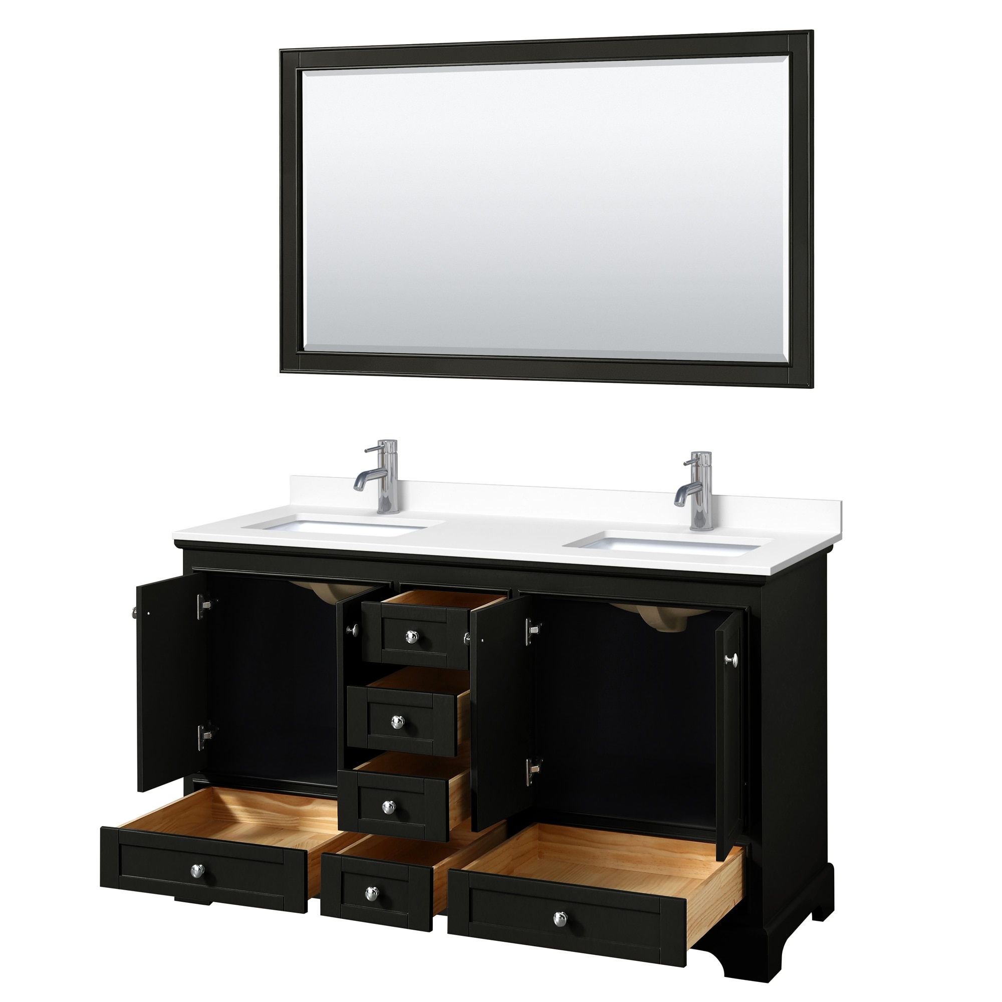 Wyndham Collection WCS202060DDEWCUNSM58 Bath-Vanity-Combo - View #2
