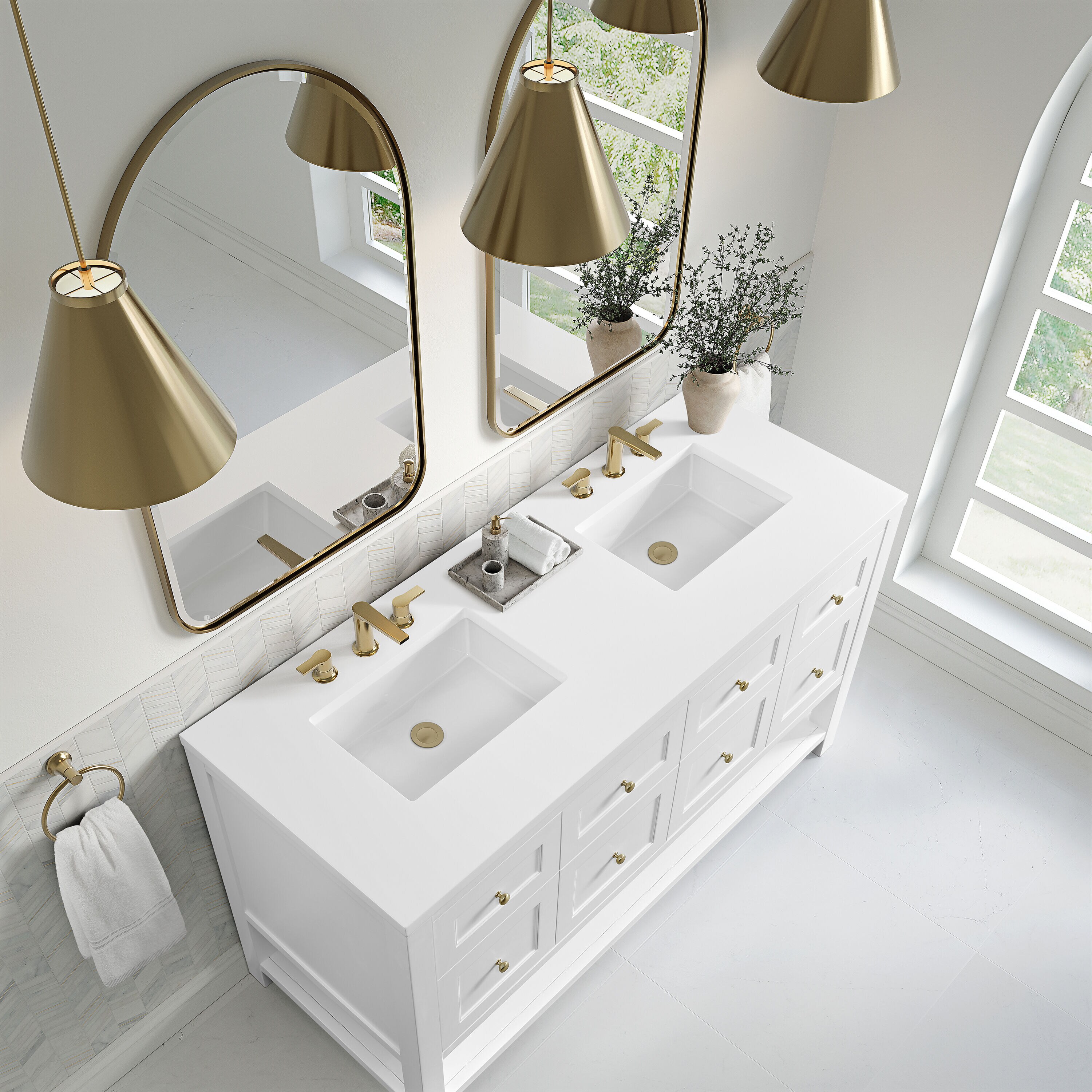 James Martin Vanities 330-V60D-BW-3WZ Bath-Vanity-Combo - View #6