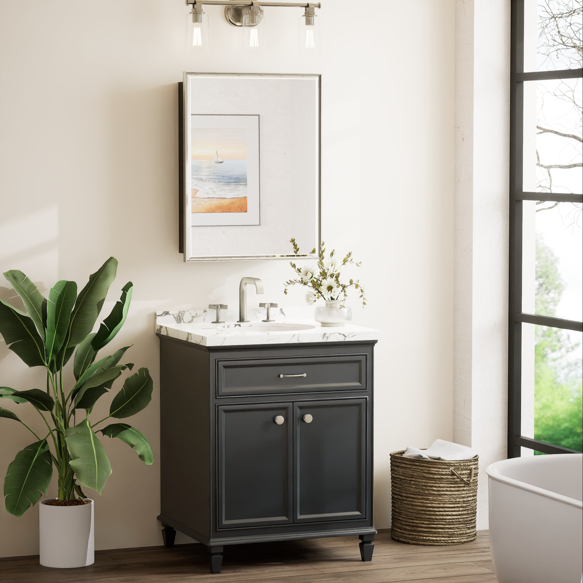 Keonjinn LW-JSKJG-FJ-5368BN Bathroom-Medicine-Cabinets - View #3