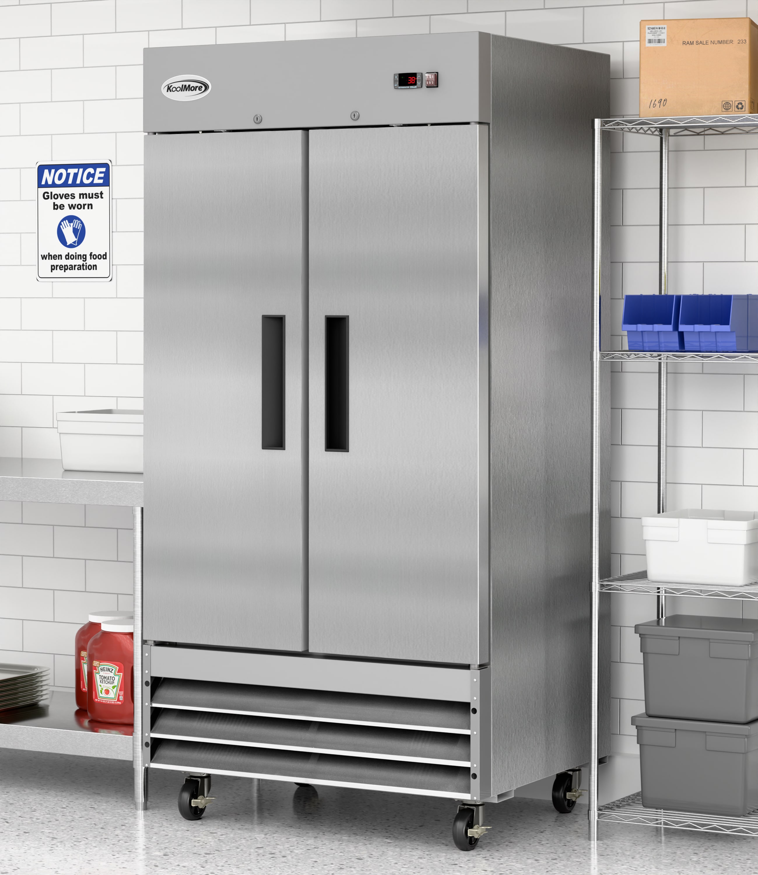 KoolMore RIR-2D-SS35C Commercial-Refrigerators - View #3