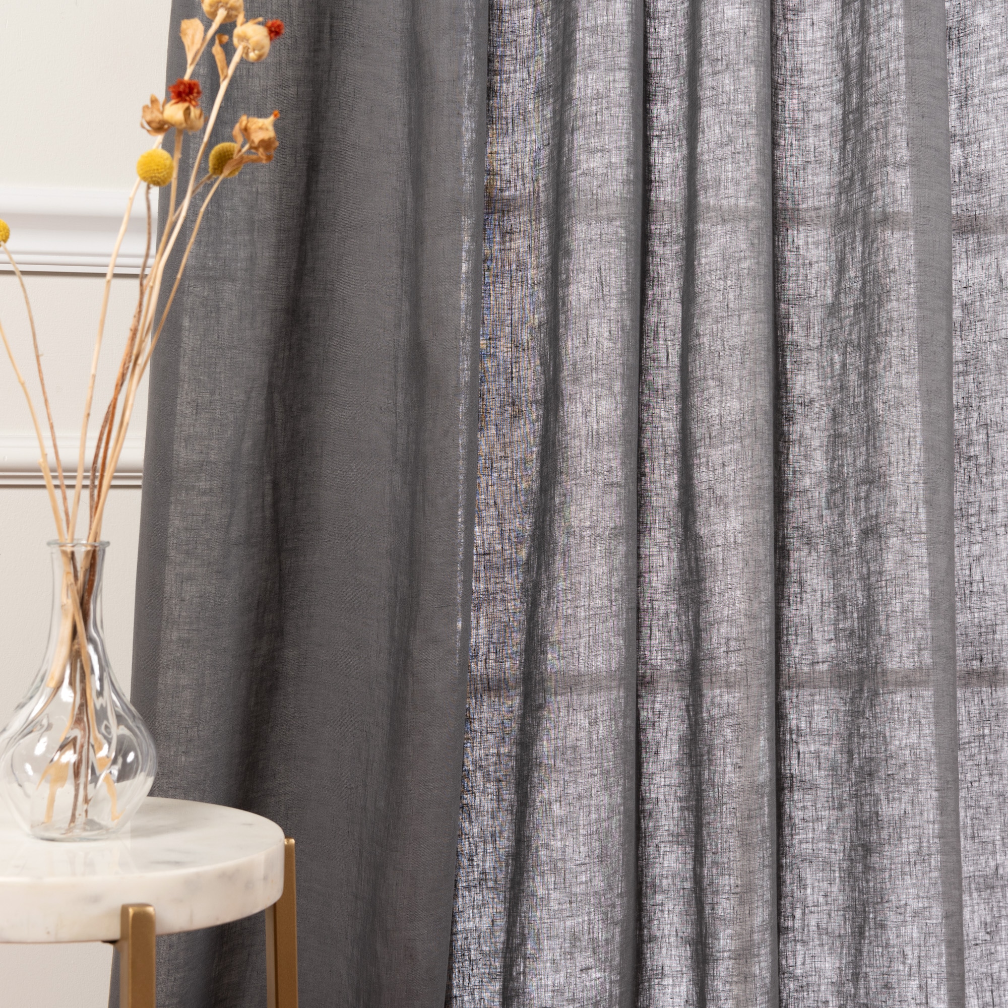Best Home Fashion YK-02-TIE-LN-96-DK.G curtains - View #6