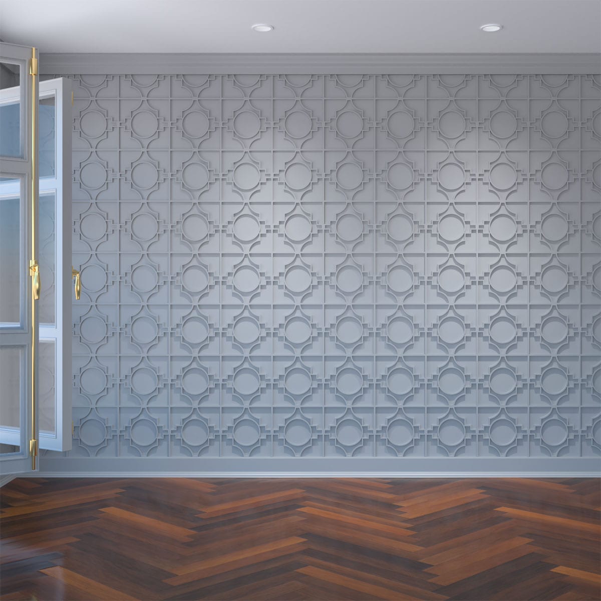 Ekena Millwork WALP12X12GYP 11-3/8-in x 11-3/8-in Smooth Paintable/Stainable White PVC Fretwork Wall Panel ( 0.90 )