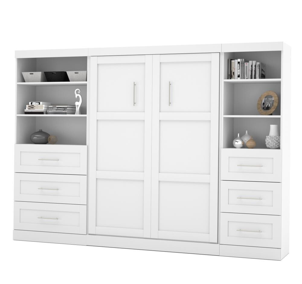 Bestar Pur 25 Storage Unit with 3-Drawer set-White