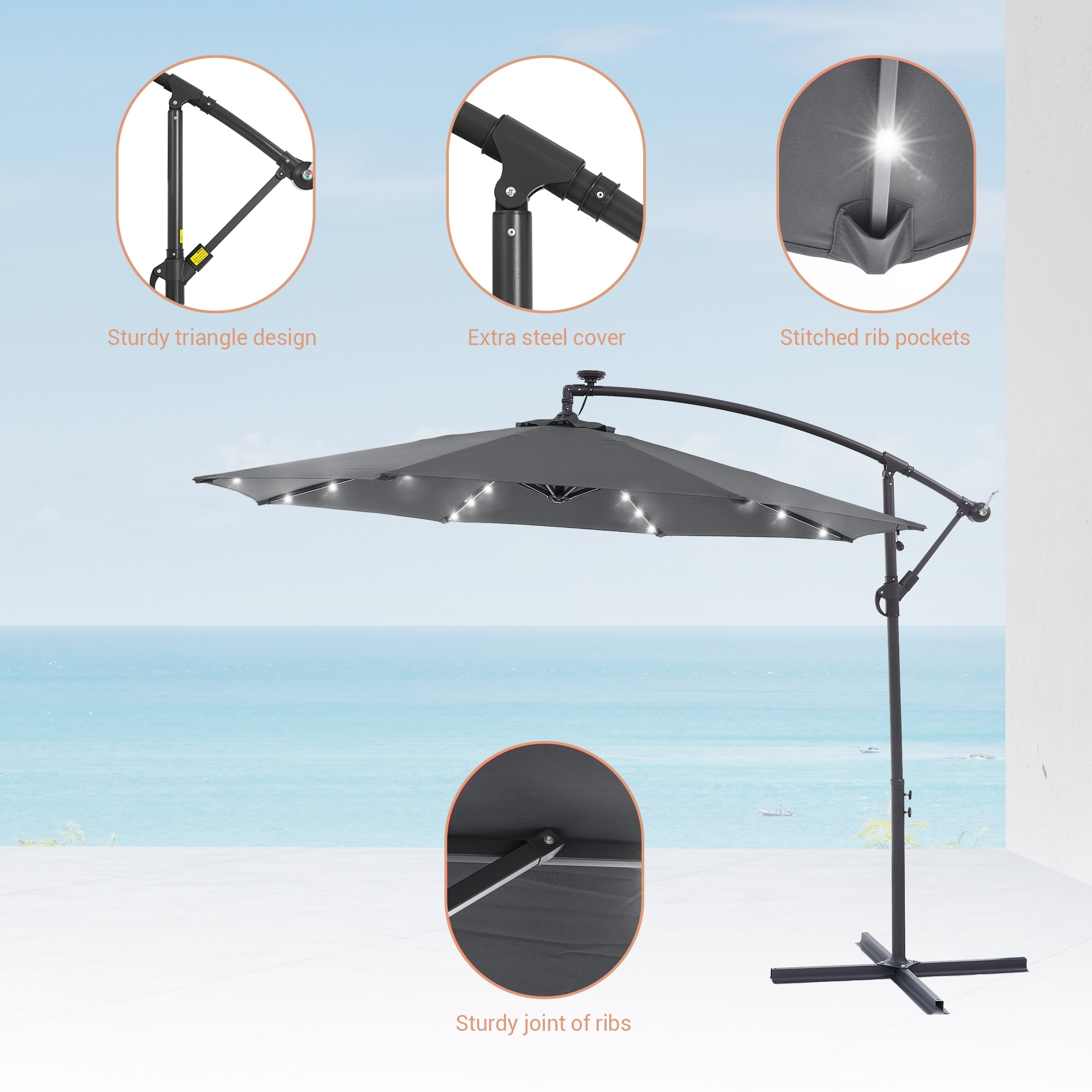 ACEGOSES LW-ROF-34A-LED Umbrellas-2 - View #5