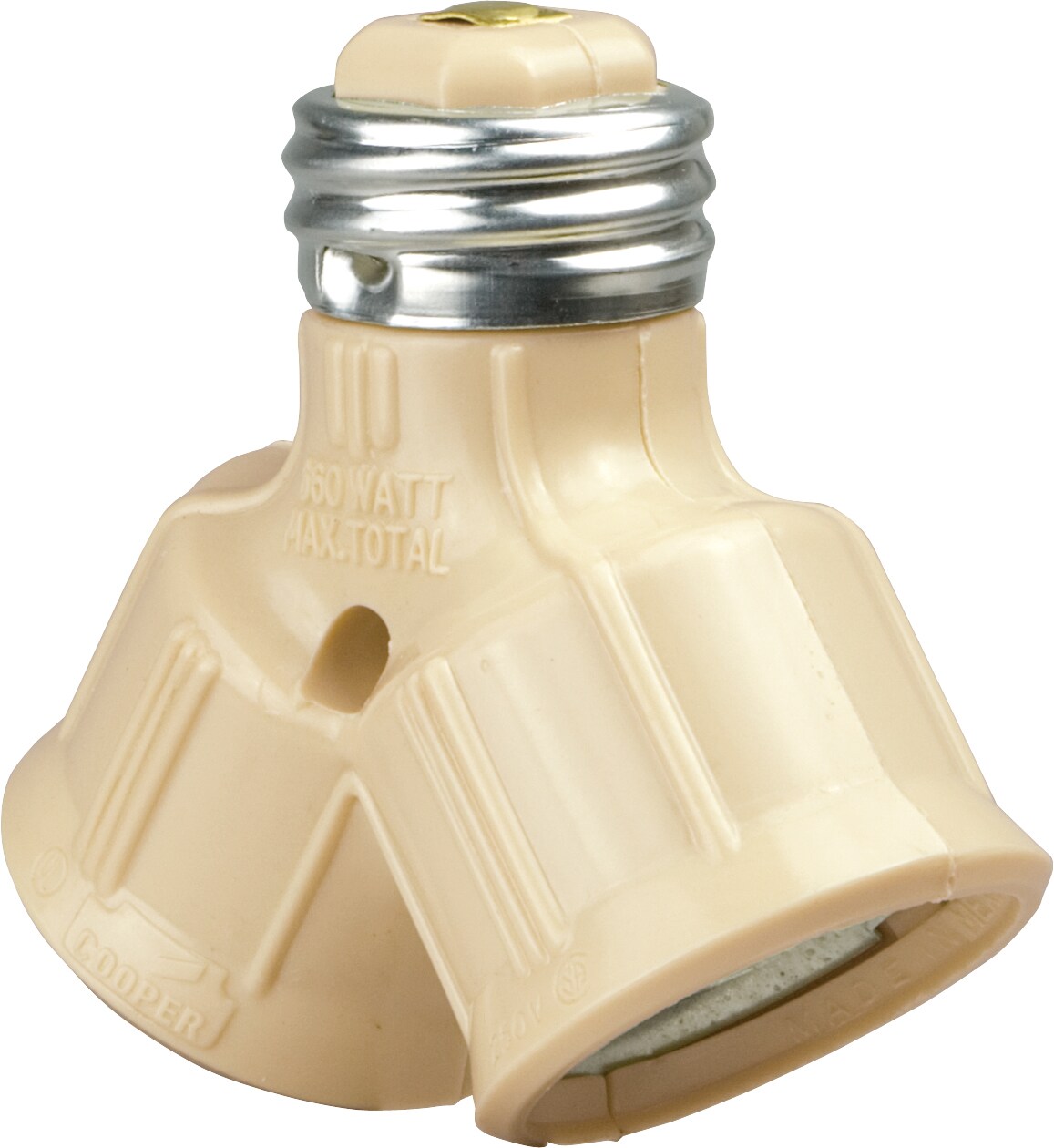 Cooper Wiring Devices S700V-SP-L 660-Watt Off-White Medium Light Socket Adapter