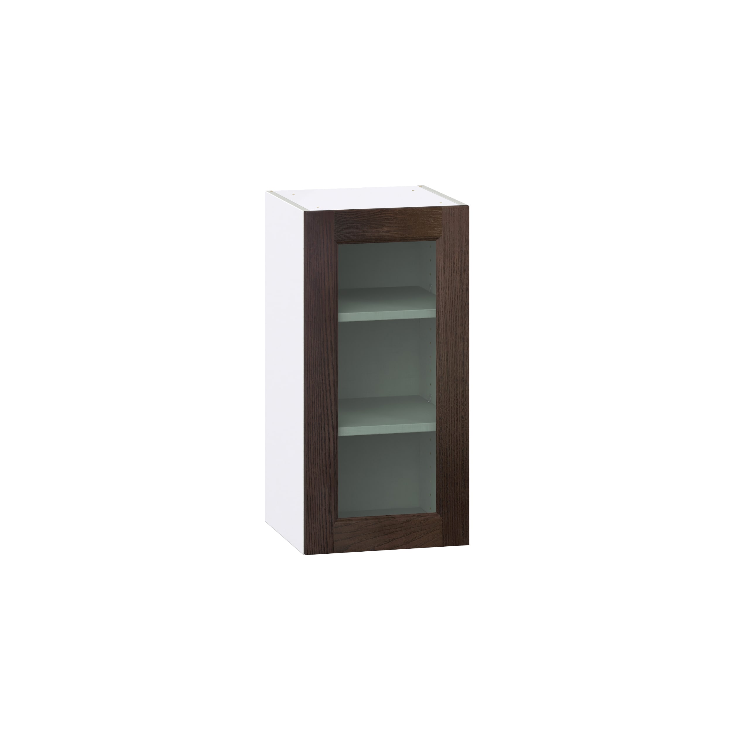 Hugo&Borg DSWG1530(L/R)-MO Montclaire 15-in W x 30-in H x 14-in D Wood Wall Fully assembled Cabinet (Glass Panel Shaker)