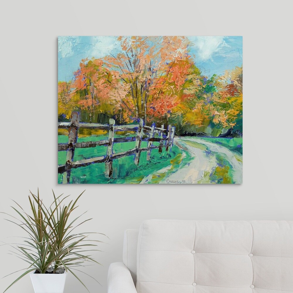 GreatBigCanvas Old Country Road by Michael Cre 24-in H x 30-in W ...