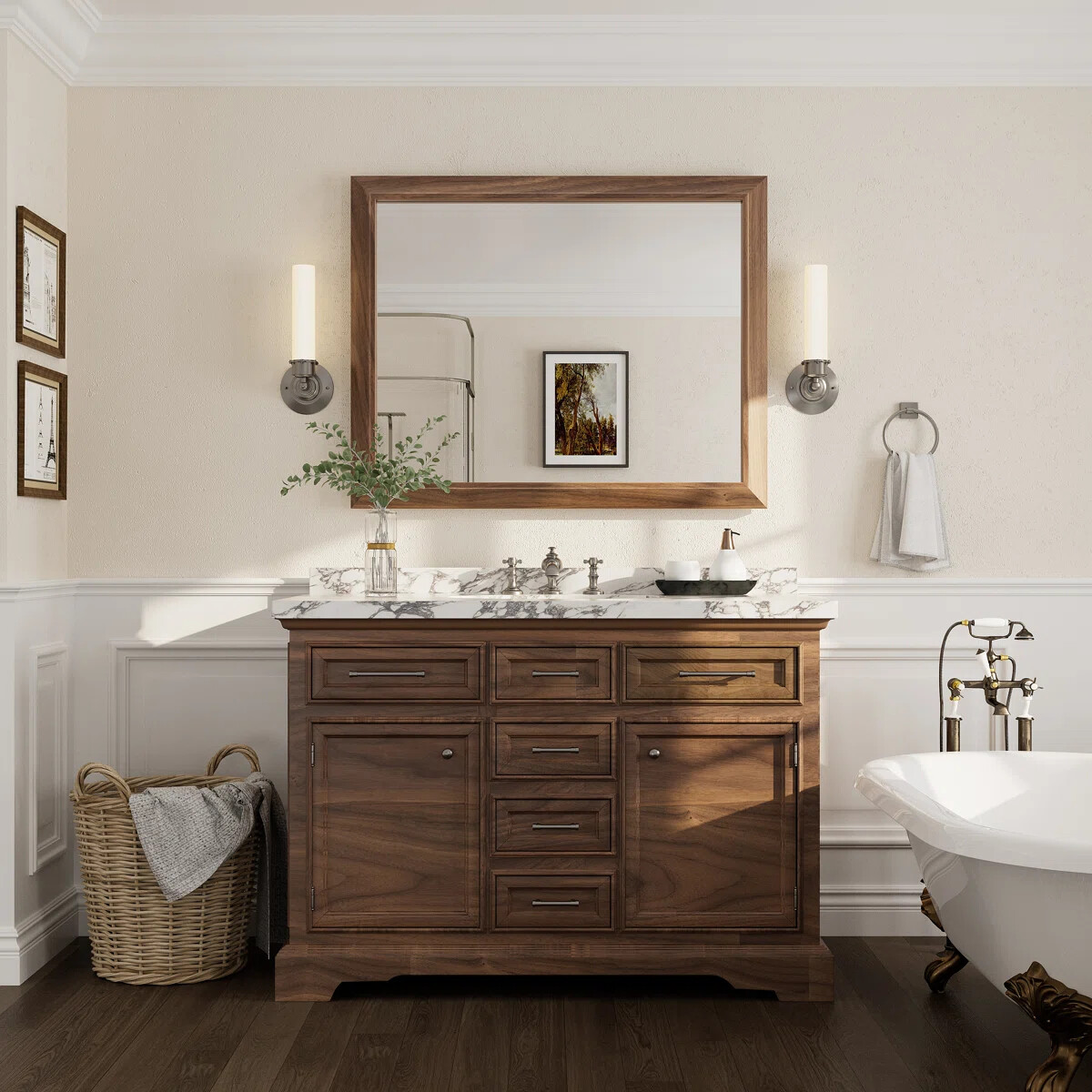 YQP YQP-D-RA10080-MS Framed-Bath-Mirrors - View #2