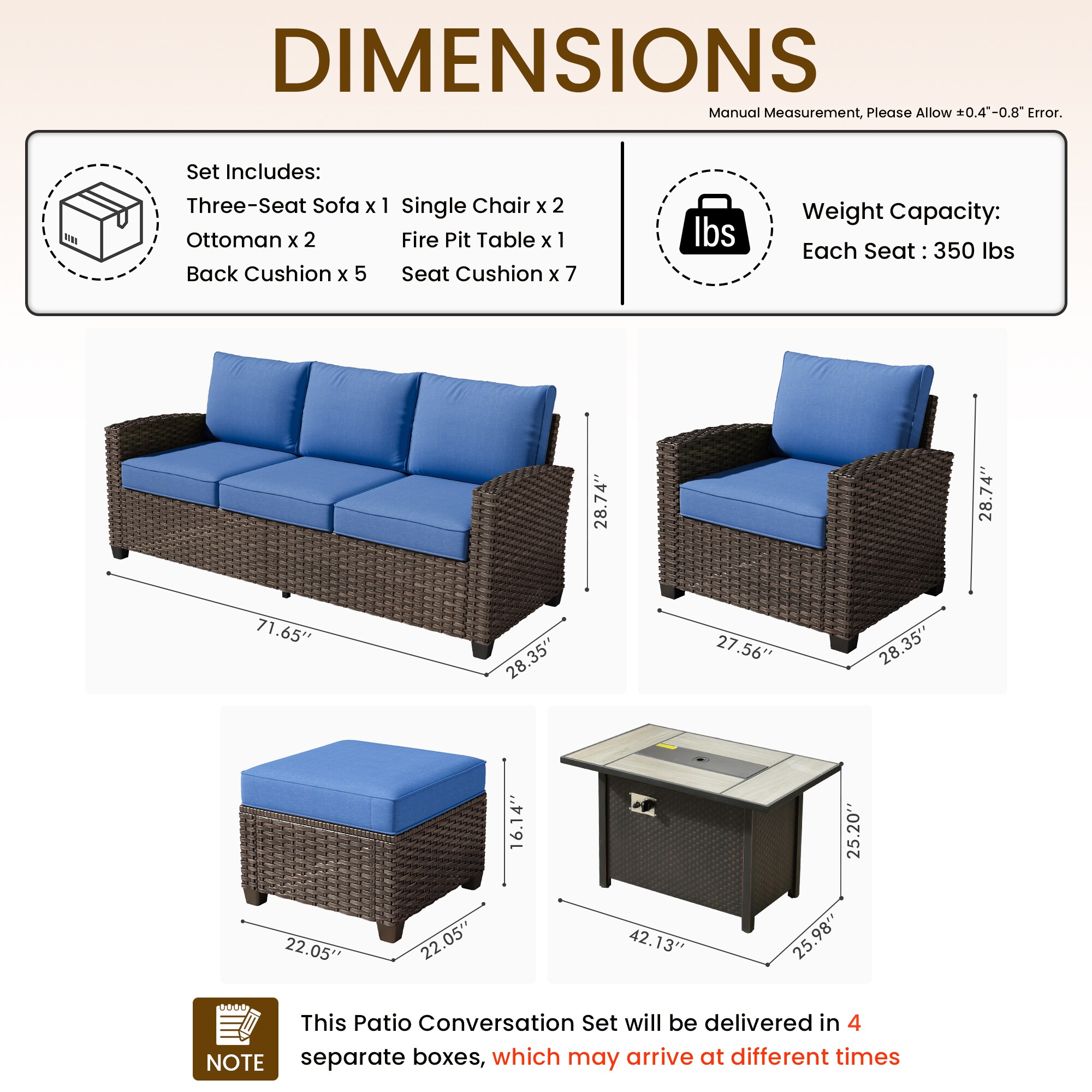 weaxty HMBCFP03ZTPRS706 Patio-Conversation-Sets - View #7
