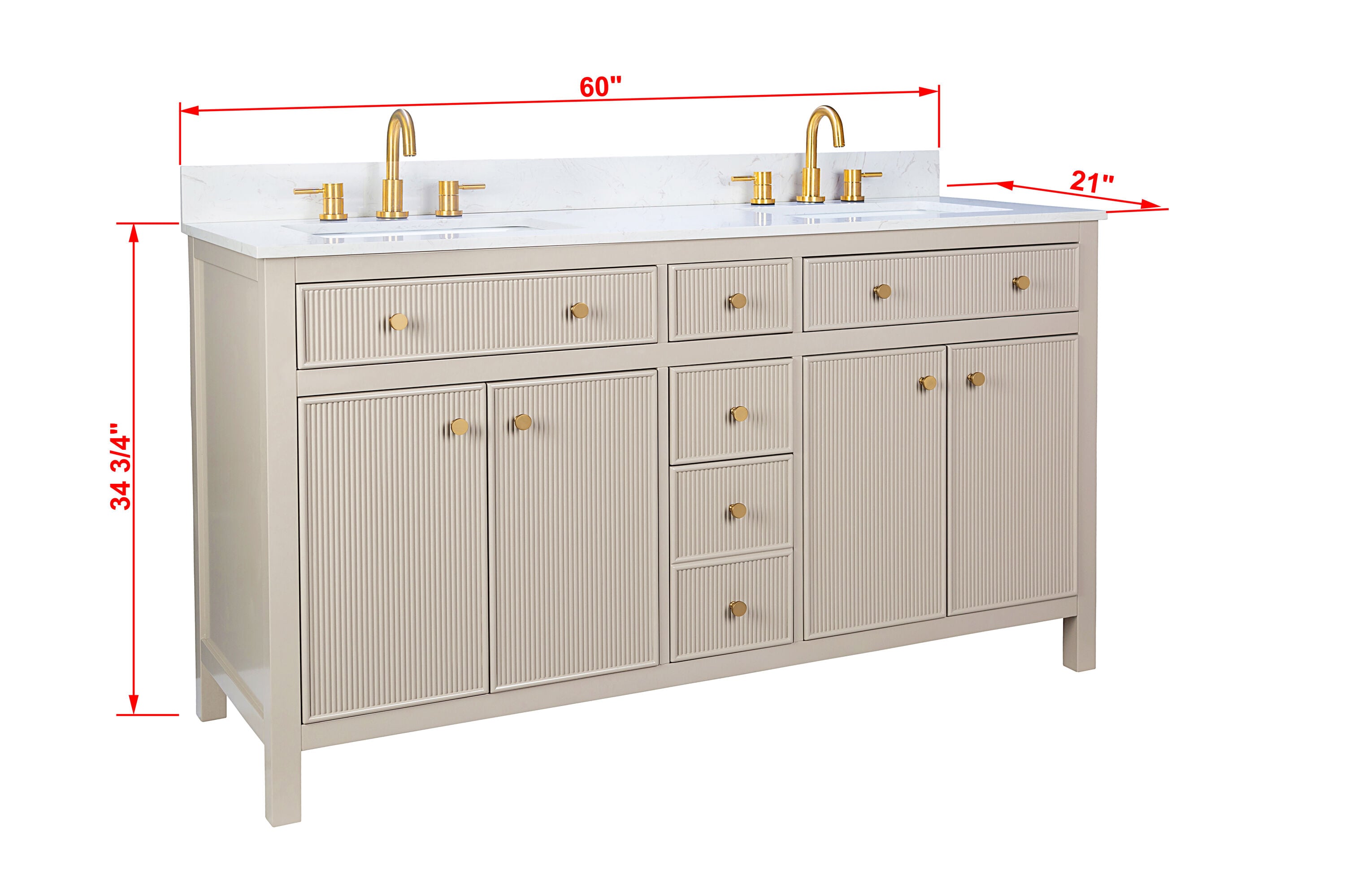 allen + roth L23011-VS60-GE Bath-Vanity-Combo - View #15