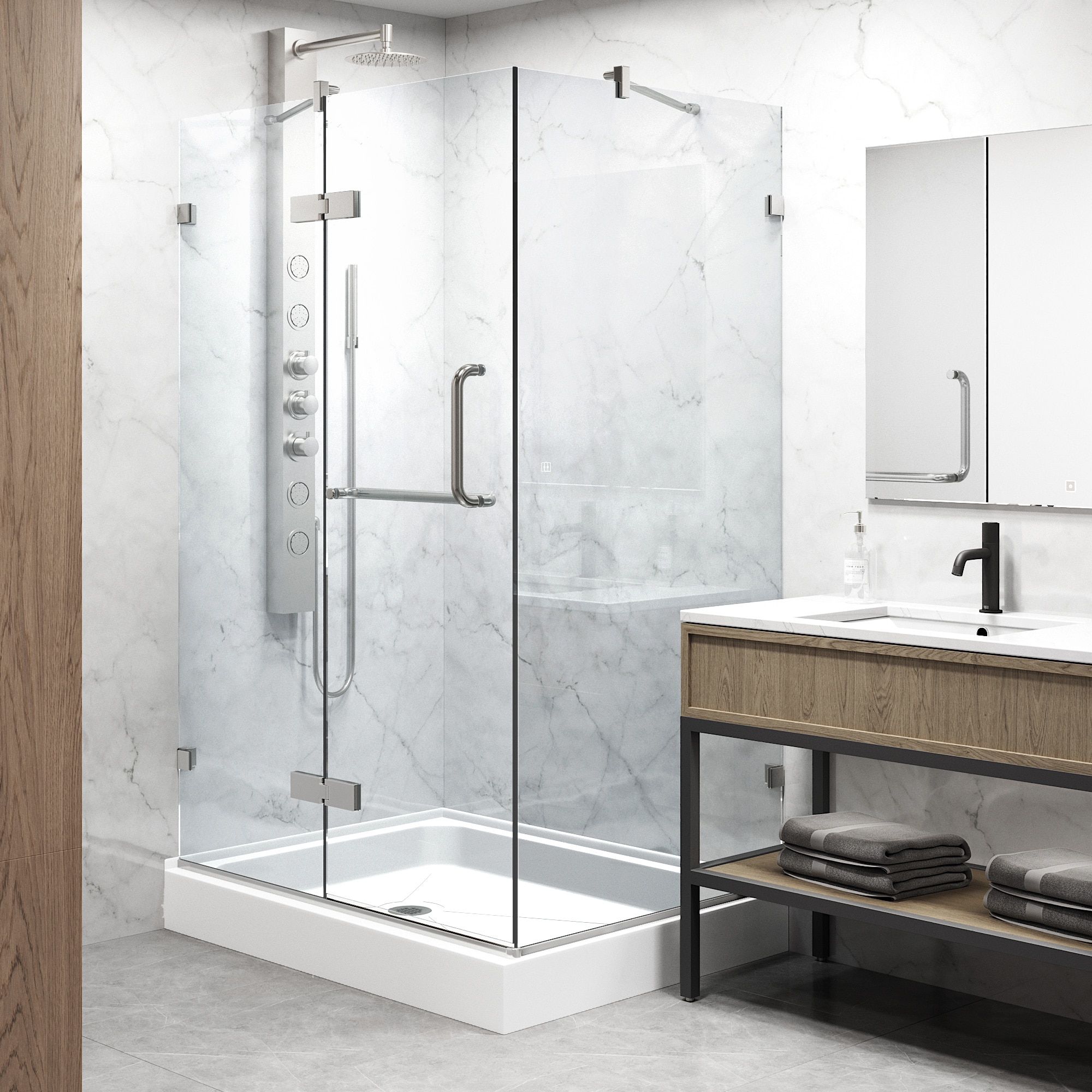 VIGO VG6011BNCL40WL Alcove-Shower-Kit - View #2