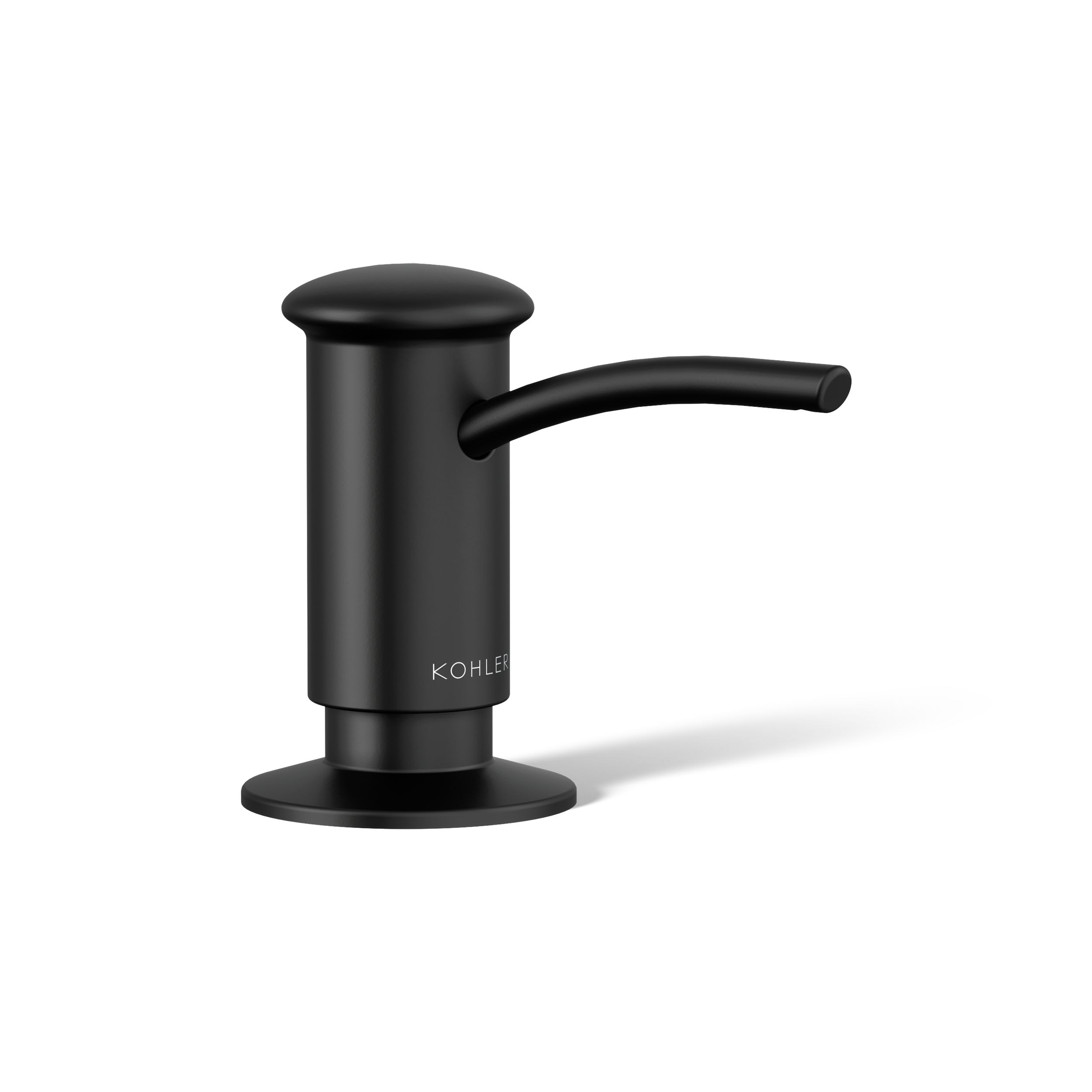 KOHLER - Matte Black 16-oz Capacity Deck-mount Soap and Lotion Dispenser