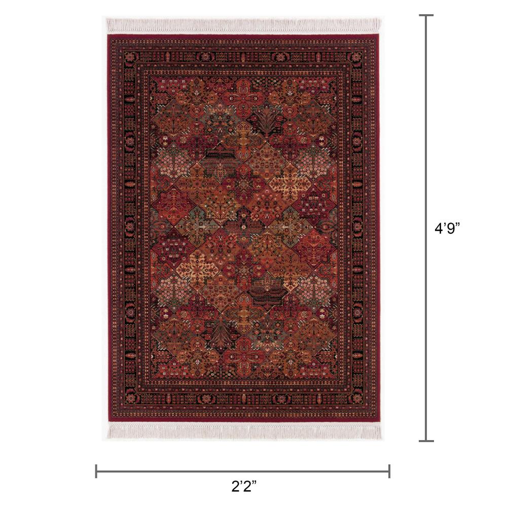 Imperial Baktiari Red Hand-Knotted Wool Area Rug